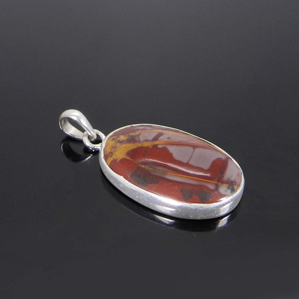Noreena Jasper 925 Sterling Silver Designer Bezel Set Pendant