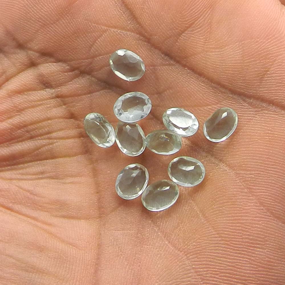 Prasiolite Natural Green Amethyst Oval Cut Loose Gemstone