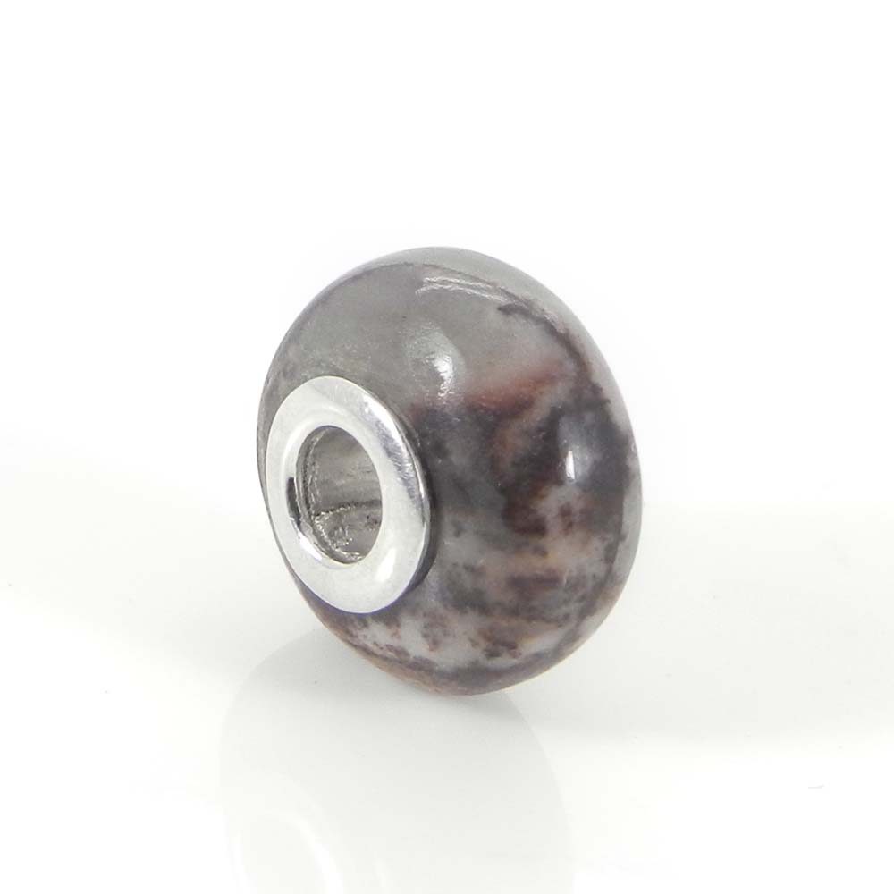 Purple mohave turquoise big hole silver core beads for Jewelry making