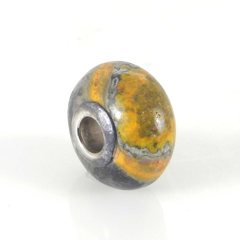 Purple mohave turquoise big hole silver core beads for Jewelry making