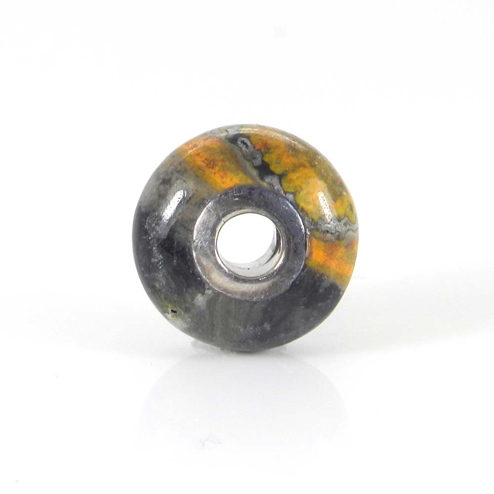 Purple mohave turquoise big hole silver core beads for Jewelry making