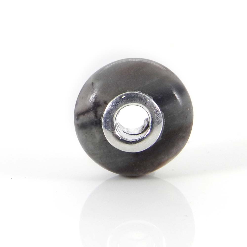 Purple mohave turquoise big hole silver core beads for Jewelry making