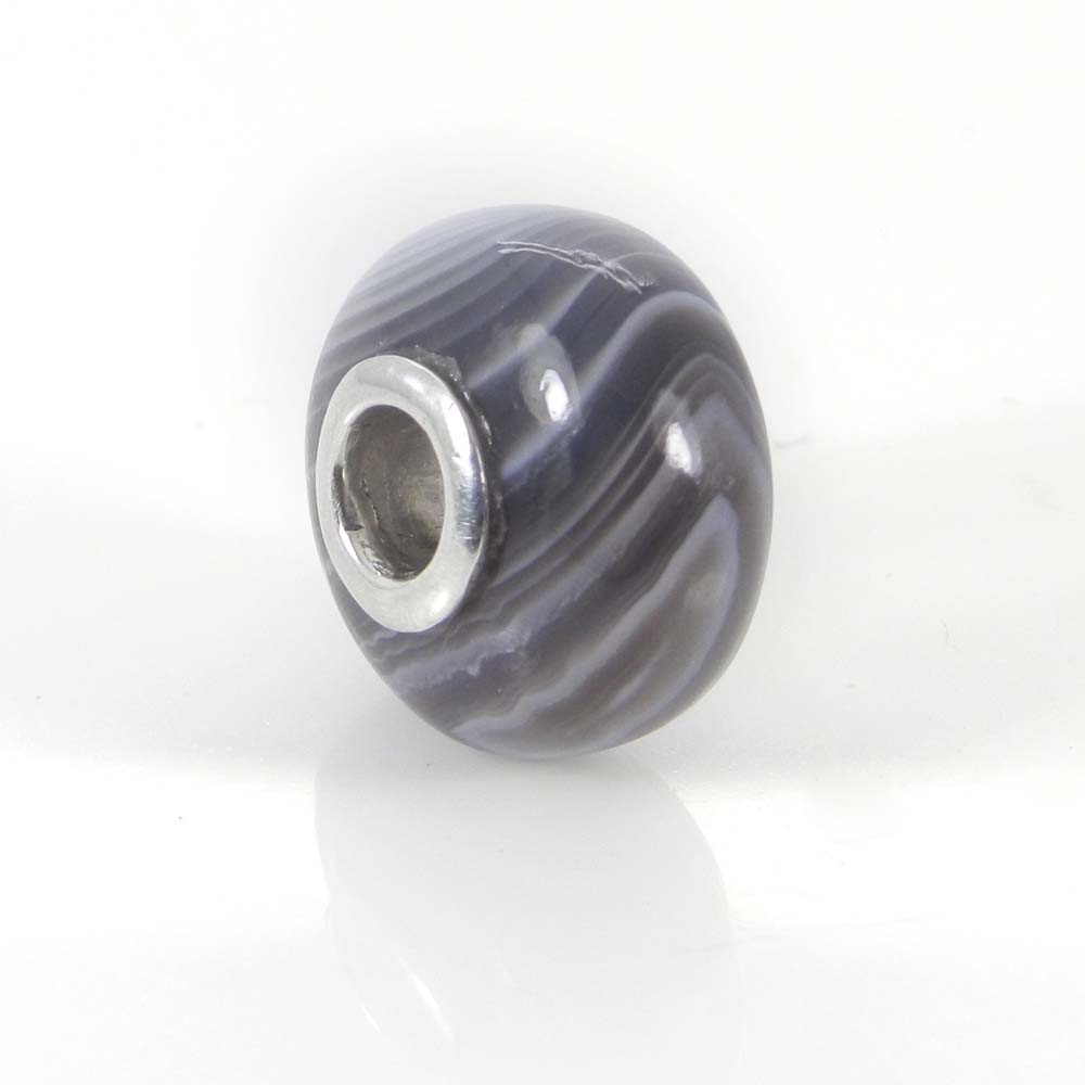 Rainbow calsilica big hole gemstone silver core beads for bracelet making