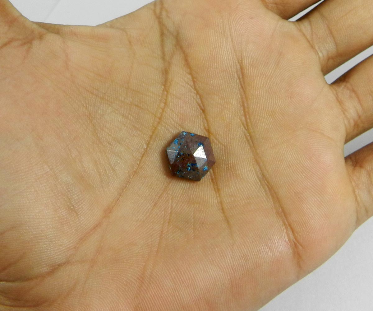 Red Onyx 12x12mm Hexagon Rose Cut Loose Gemstone