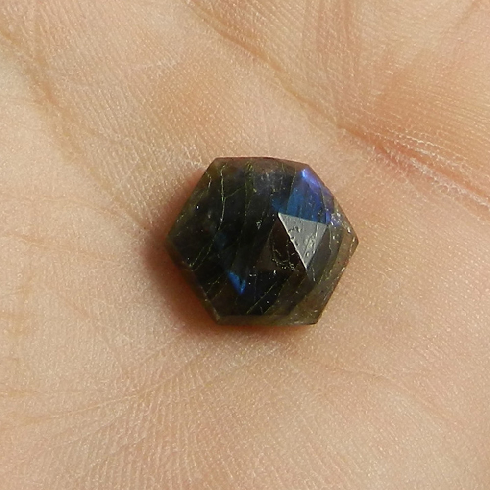 Red Onyx 12x12mm Hexagon Rose Cut Loose Gemstone