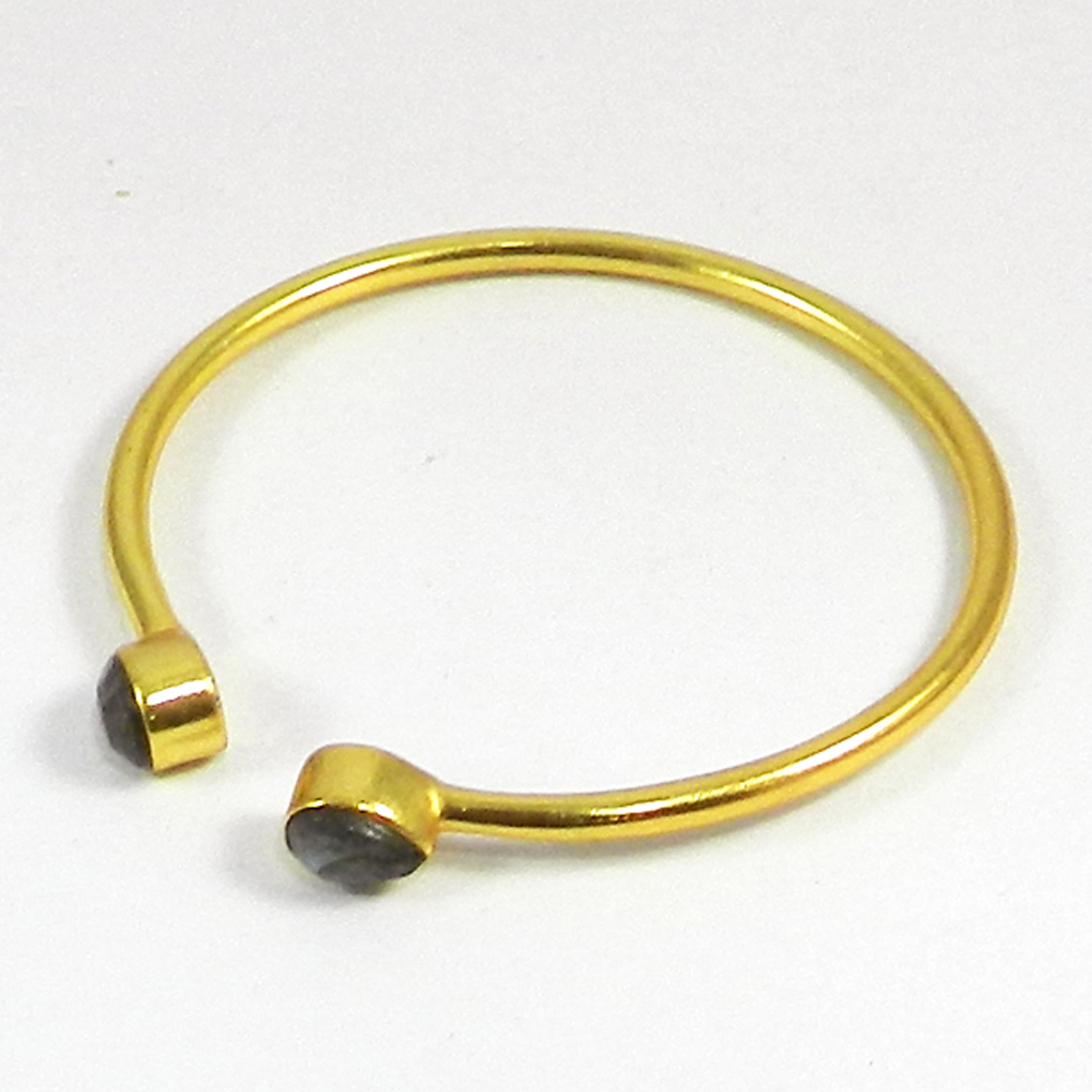 Sabrina Gemstone pear gold plated adjustable bracelet