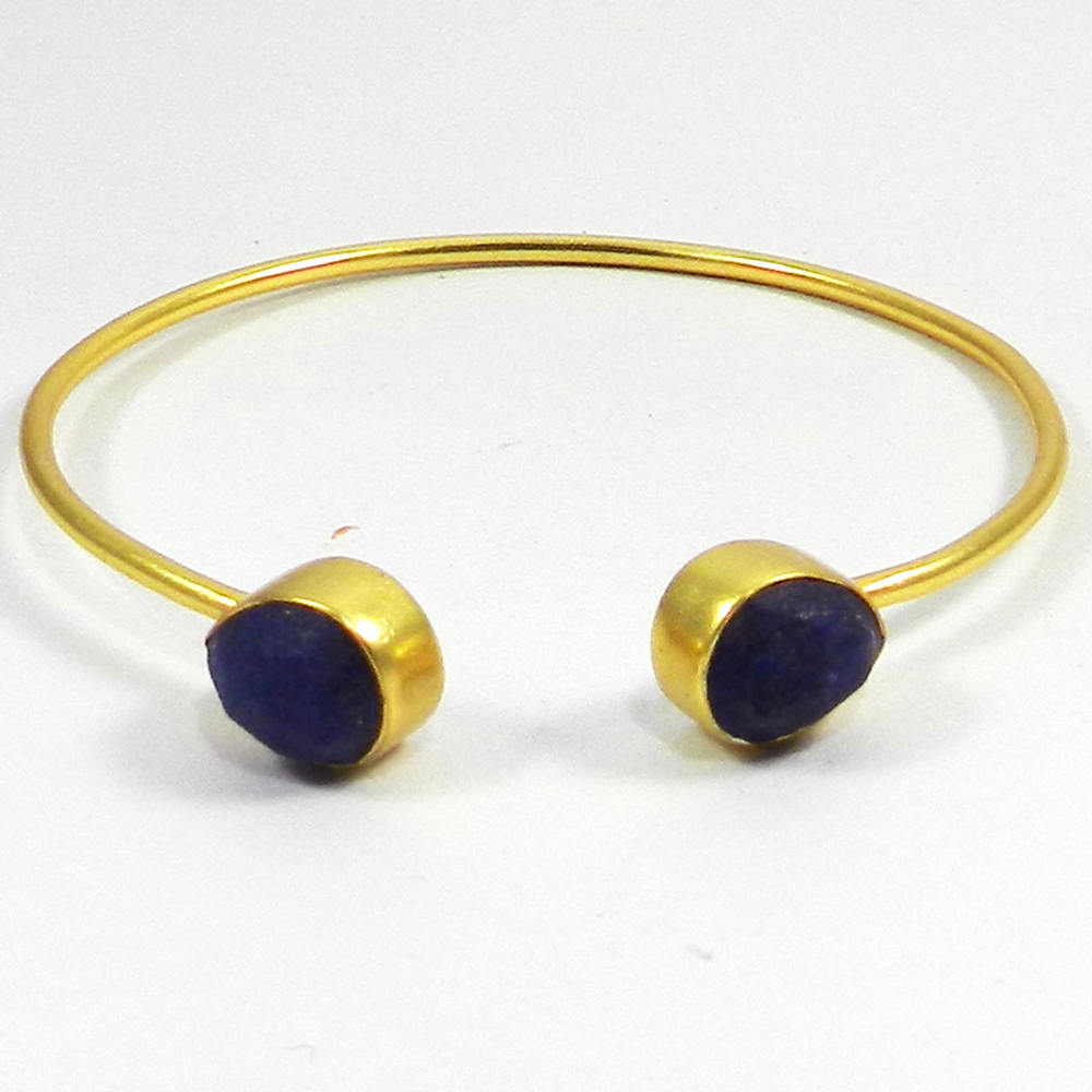 Sabrina Gemstone pear gold plated adjustable bracelet