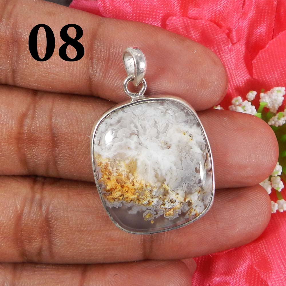 Segenite Jasper 925 Sterling Silver Designer Bezel Set Pendant