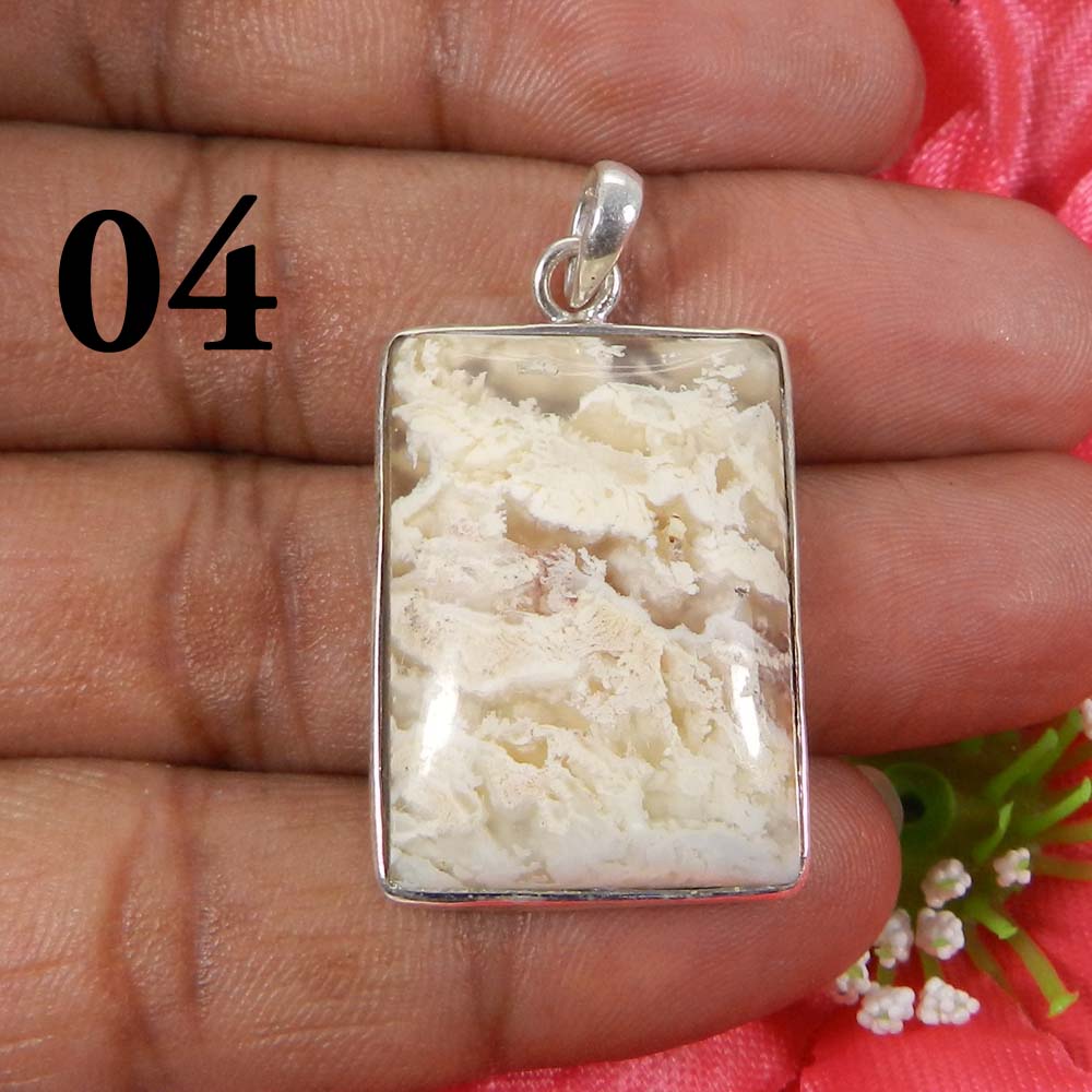 Segenite Jasper 925 Sterling Silver Designer Bezel Set Pendant