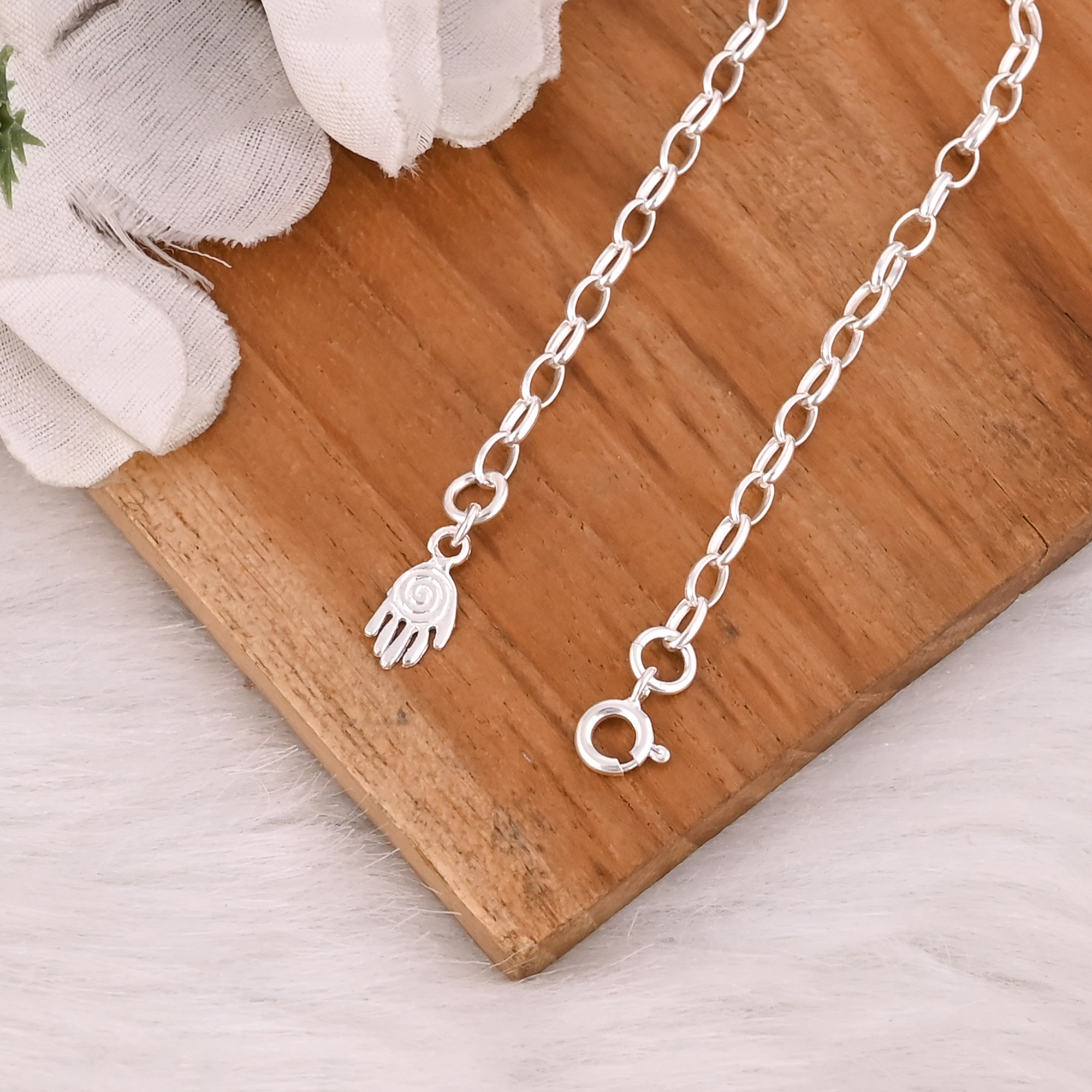 Wholesale 925 Sterling Silver Vintage Style Link Chain Bracelets for Women Fashion Bracelet Engagement Wedding Party Gifts
