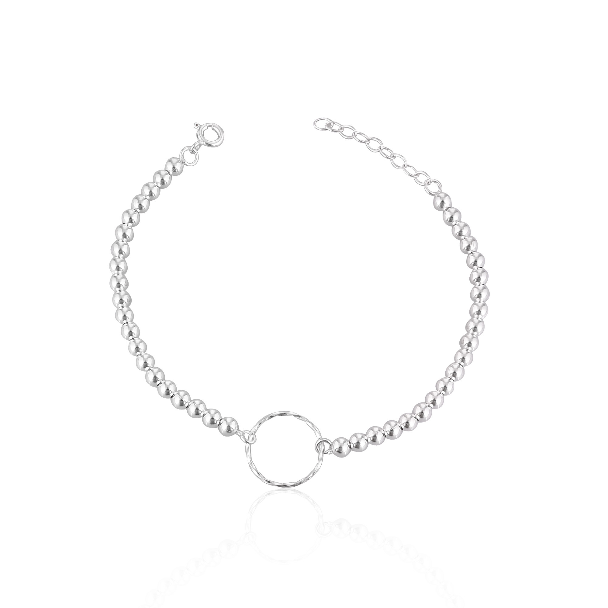 Wholesale 925 Sterling Silver Vintage Style Bracelets For Women Fashion Beaded Bracelet For Engagement Wedding Party Gifts