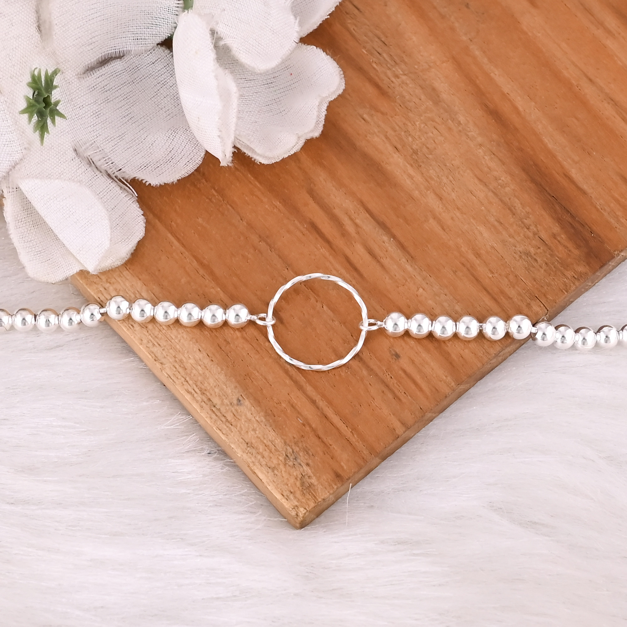 Wholesale 925 Sterling Silver Vintage Style Bracelets For Women Fashion Beaded Bracelet For Engagement Wedding Party Gifts