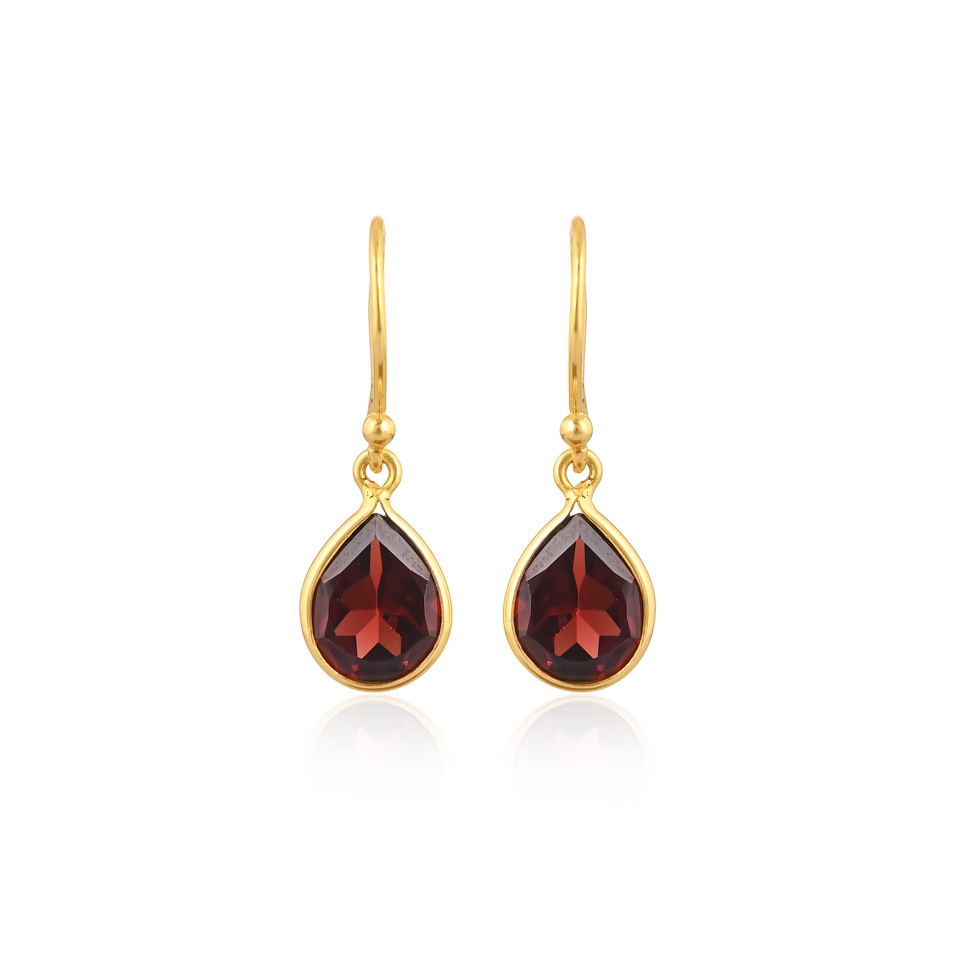 Mozambique Garnet Dangle Drop Earrings Natural Gemstone 925 Sterling Silver Handmade Wedding Earrings Gold Plated Earrings 50 pcs