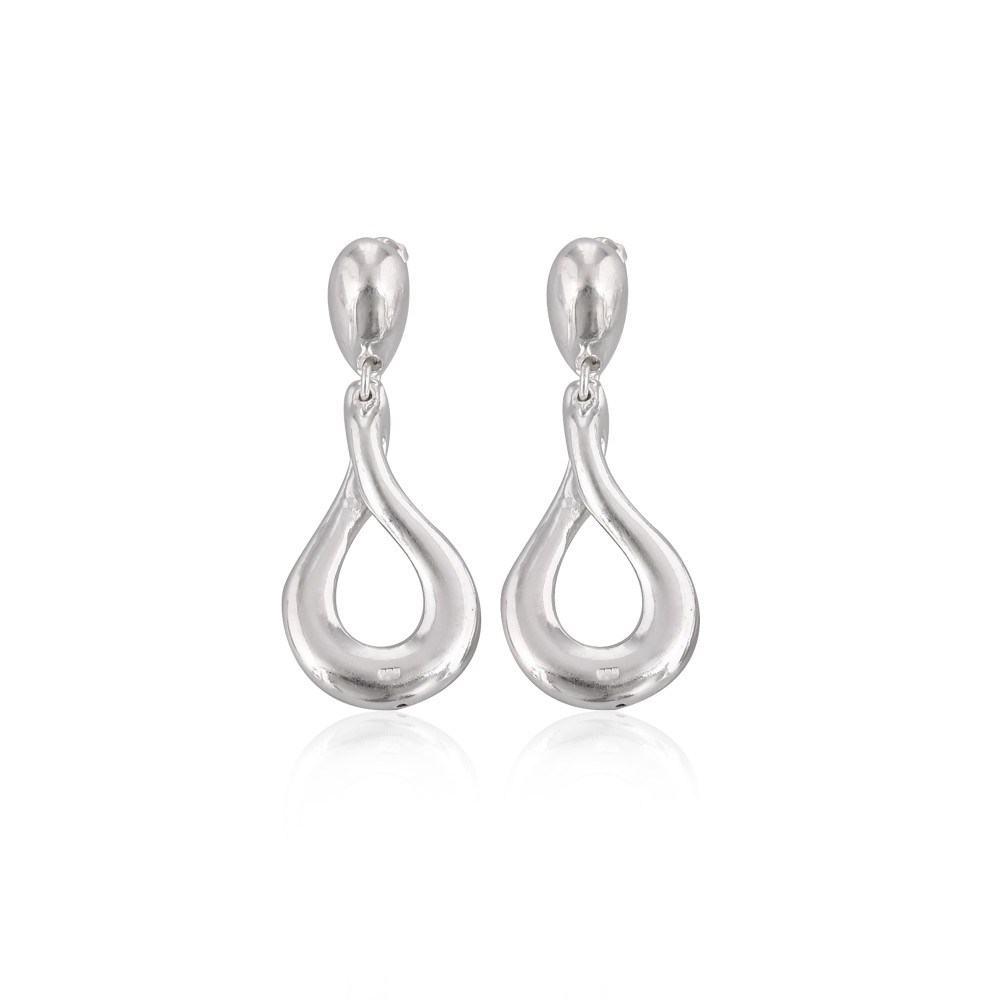 Image of Awesome Elegant Vintage Style Jewelry 925 Sterling Silver Plain Dangle Studs Earring Wedding Party Gifts Statement Jewelry