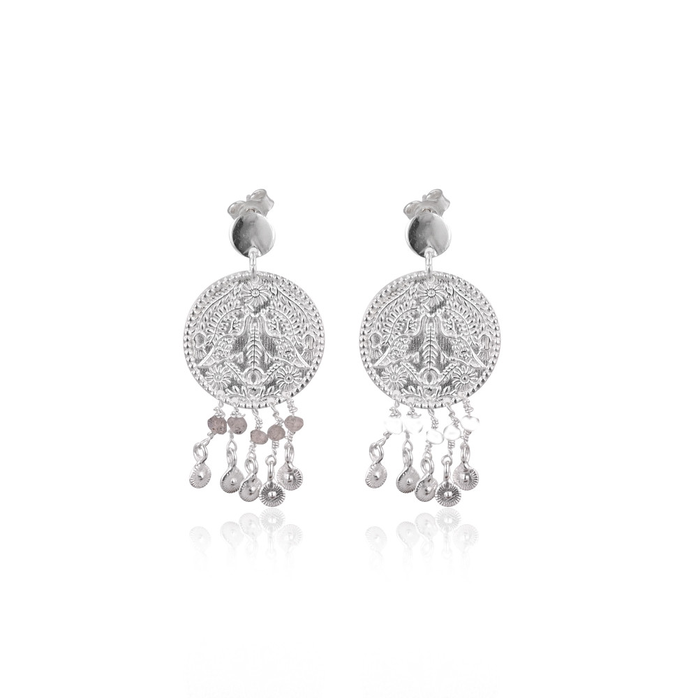 Image of Customized Solid 925 Sterling Silver Earrings Silver Plated Plain Charm Drop Studs Earring Jewelry For Women Gifting Purpose