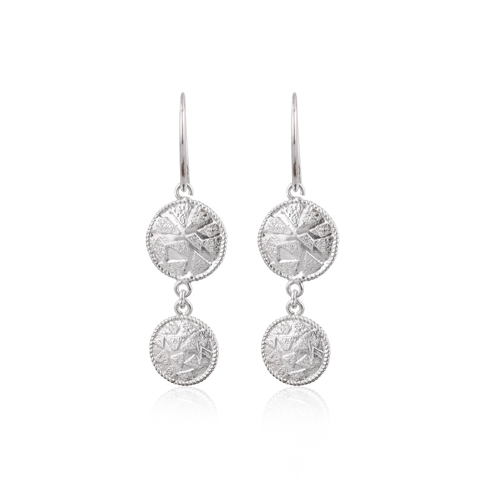 Image of Antique 925 Silver Dangle Earrings for Women Minimalist Geometric Drop Earrings High-quality Brass Hoop Earrings Bulk Order