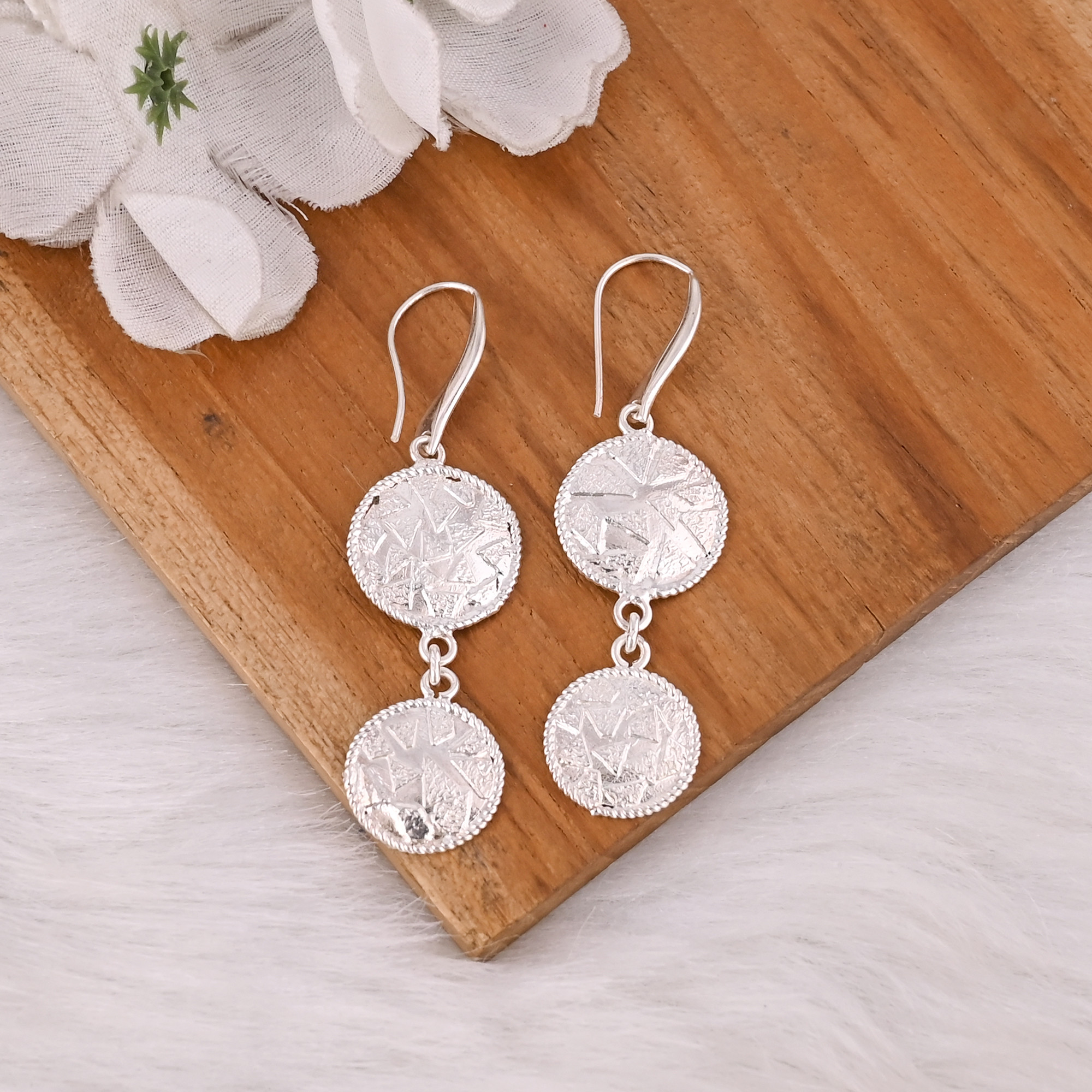 Antique 925 Silver Dangle Earrings for Women Minimalist Geometric Drop Earrings High-quality Brass Hoop Earrings Bulk Order