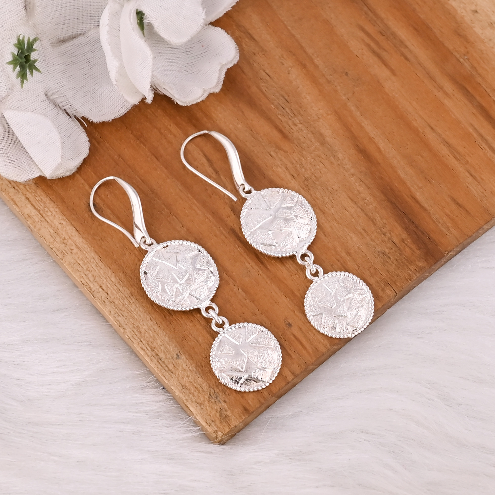 Antique 925 Silver Dangle Earrings for Women Minimalist Geometric Drop Earrings High-quality Brass Hoop Earrings Bulk Order