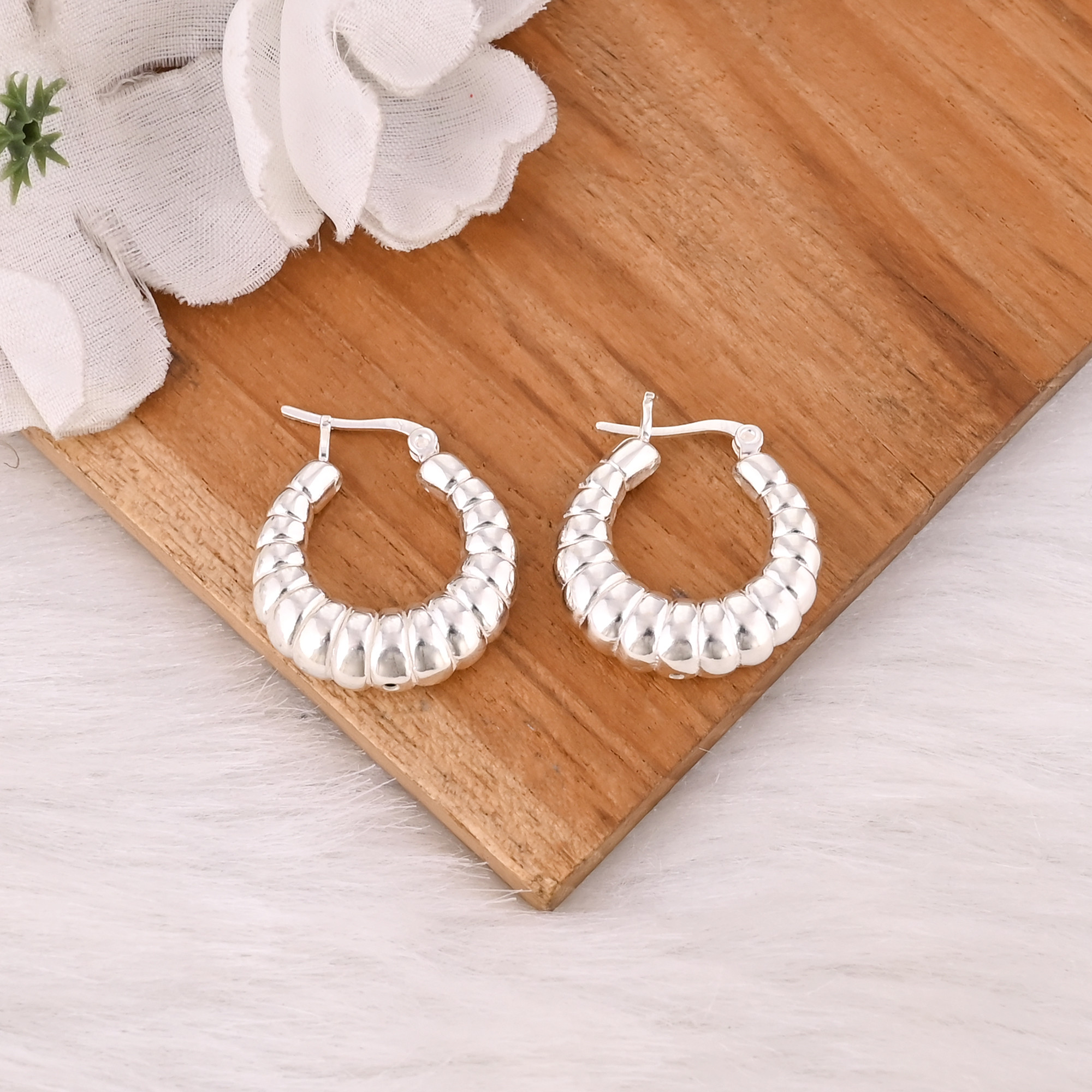 Bohemian Designer 925 silver Earrings Handcrafted Ethnic Statement Jewelry High-quality Hoop Earrings Bulk Order Gift For Her