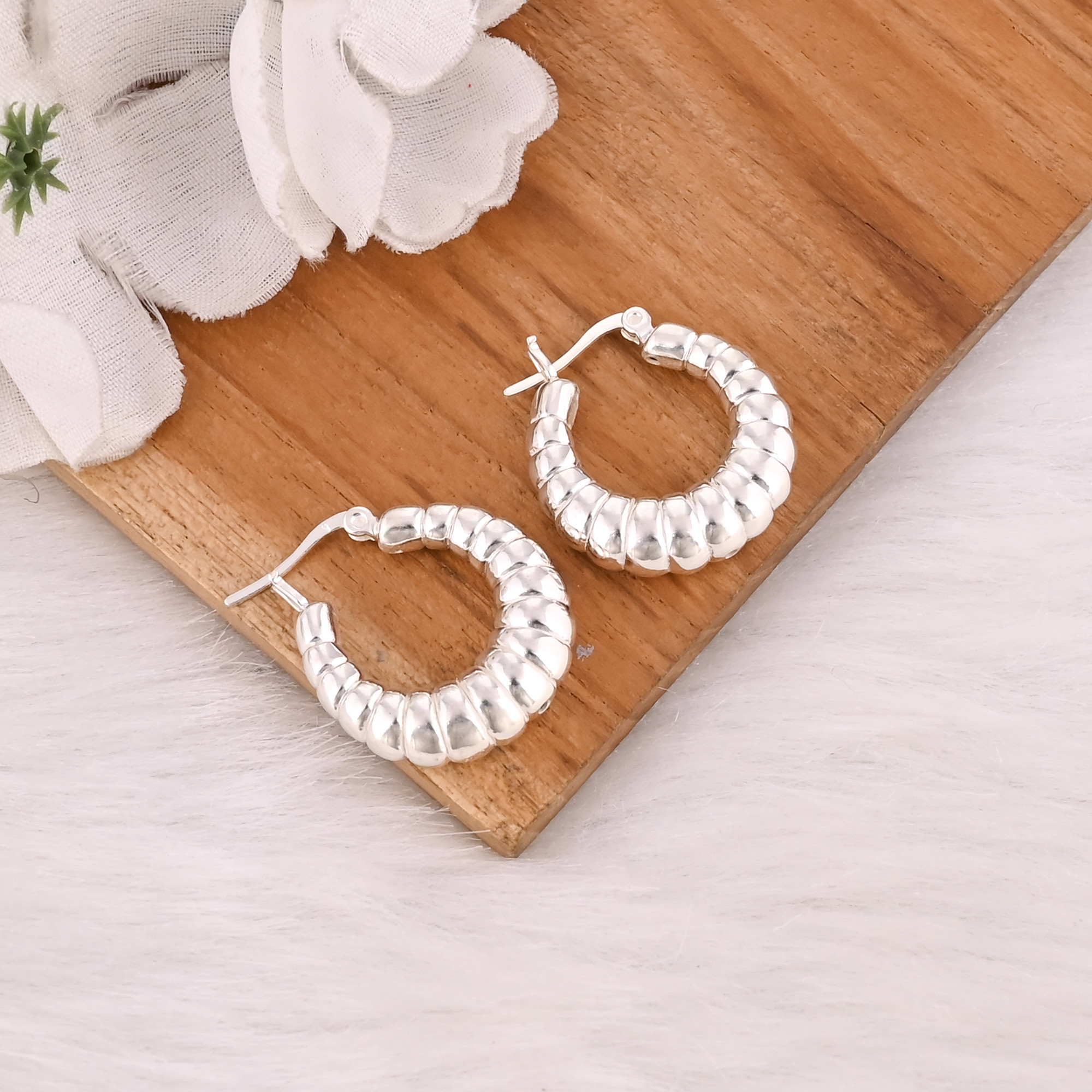 Bohemian Designer 925 silver Earrings Handcrafted Ethnic Statement Jewelry High-quality Hoop Earrings Bulk Order Gift For Her