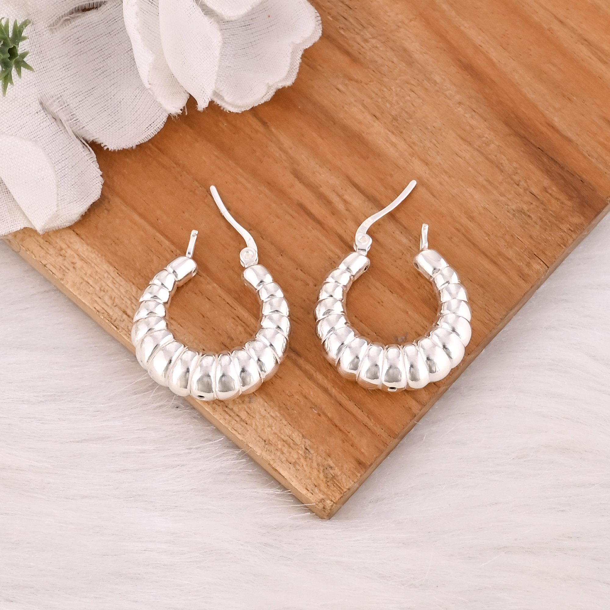 Bohemian Designer 925 silver Earrings Handcrafted Ethnic Statement Jewelry High-quality Hoop Earrings Bulk Order Gift For Her