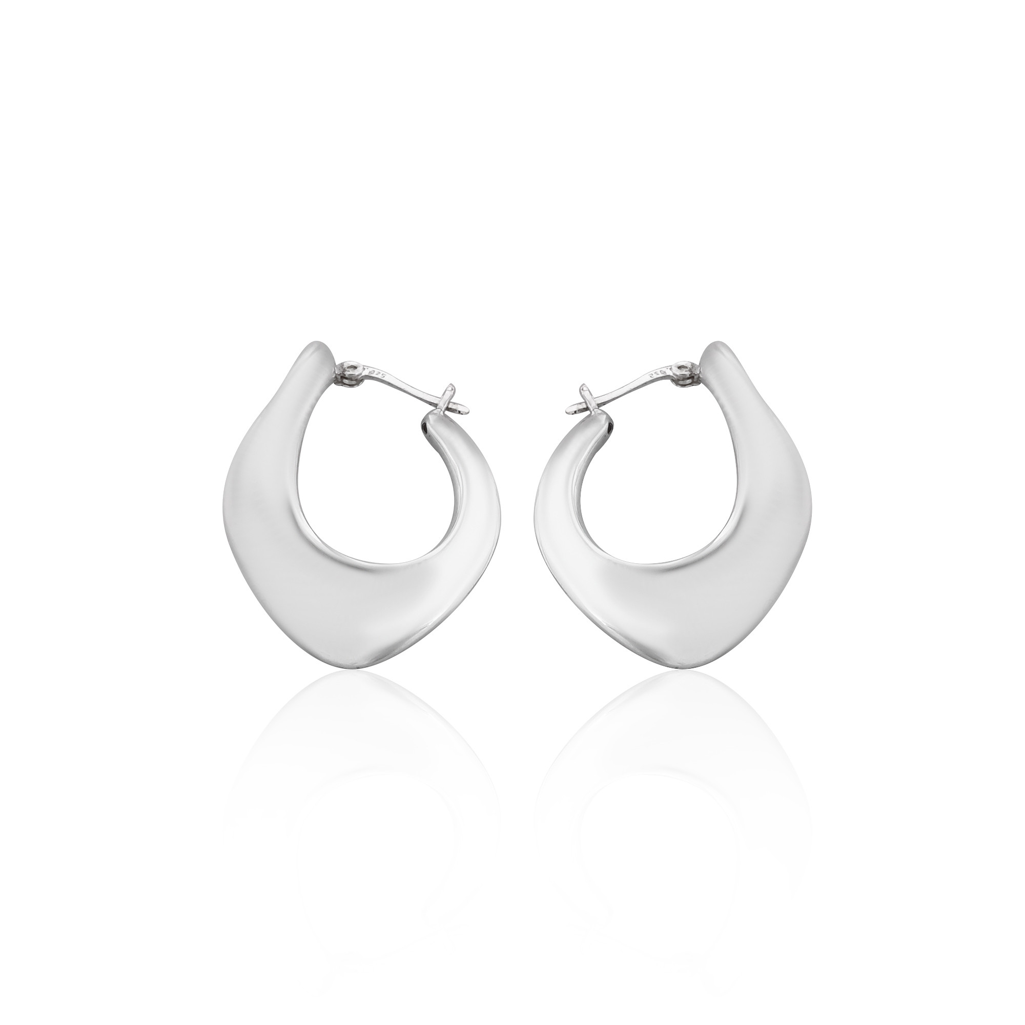 Customized 925 Sterling Silver Minimalist 30mm Solid Hoop Earrings For Women Perfect Wedding Gift Good Quality Fashion