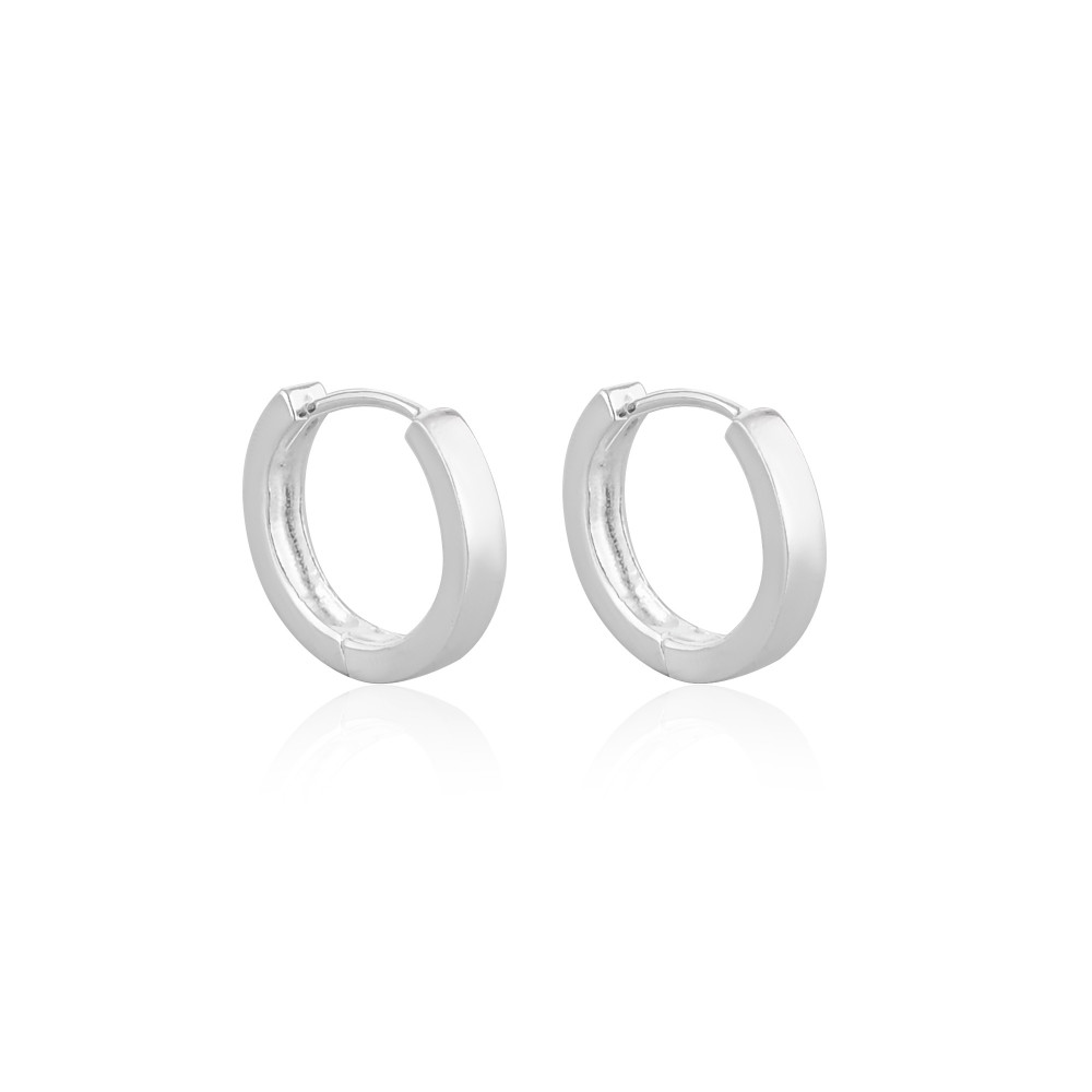 Image of Customized 925 Sterling Silver Minimalist 20mm Solid Hoop Earrings for Women Perfect Wedding Gift Good Quality Fashion