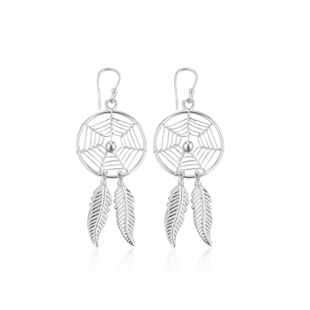Image of 925 Sterling Silver Earrings Wholesale Price Good Quality Drop Dangler Earring Leaf Designer Silver And Jewelry