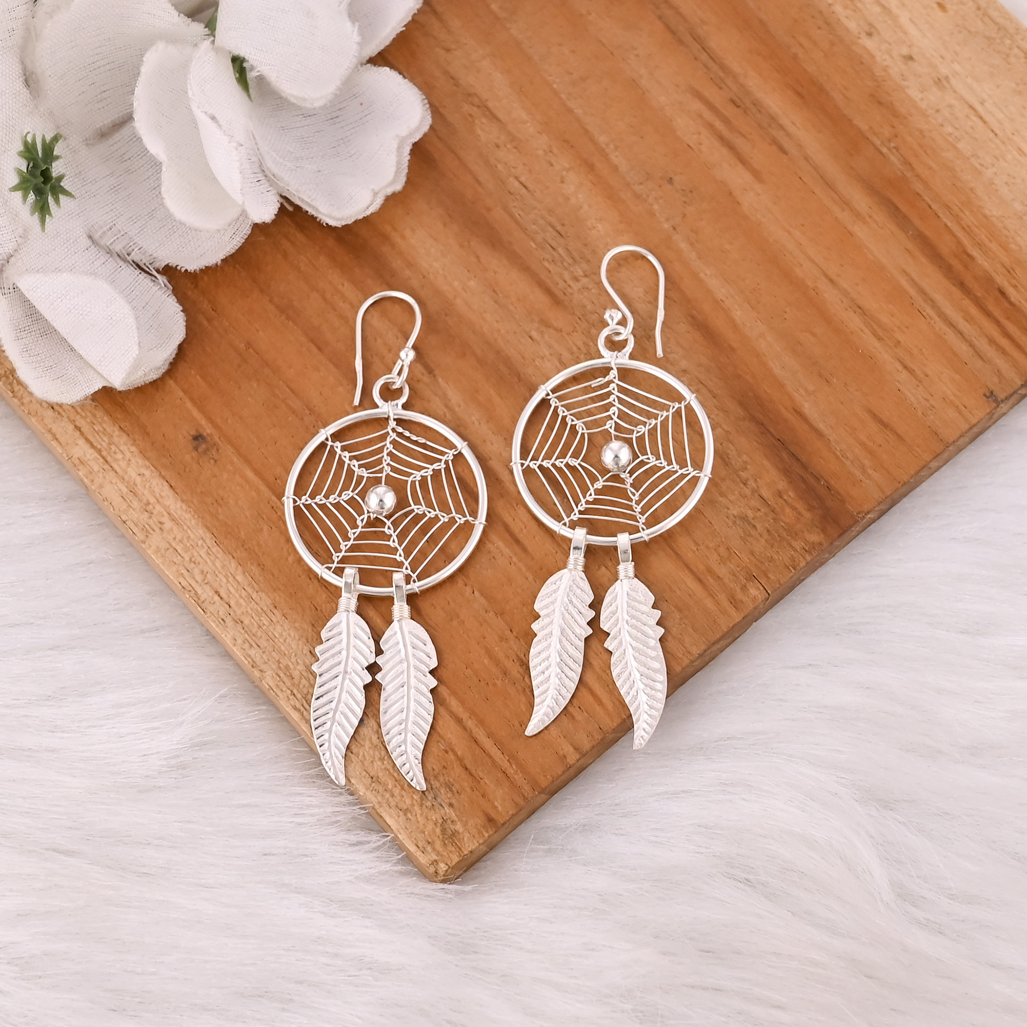 925 Sterling Silver Earrings Wholesale Price Good Quality Drop Dangler Earring Leaf Designer Silver And Jewelry
