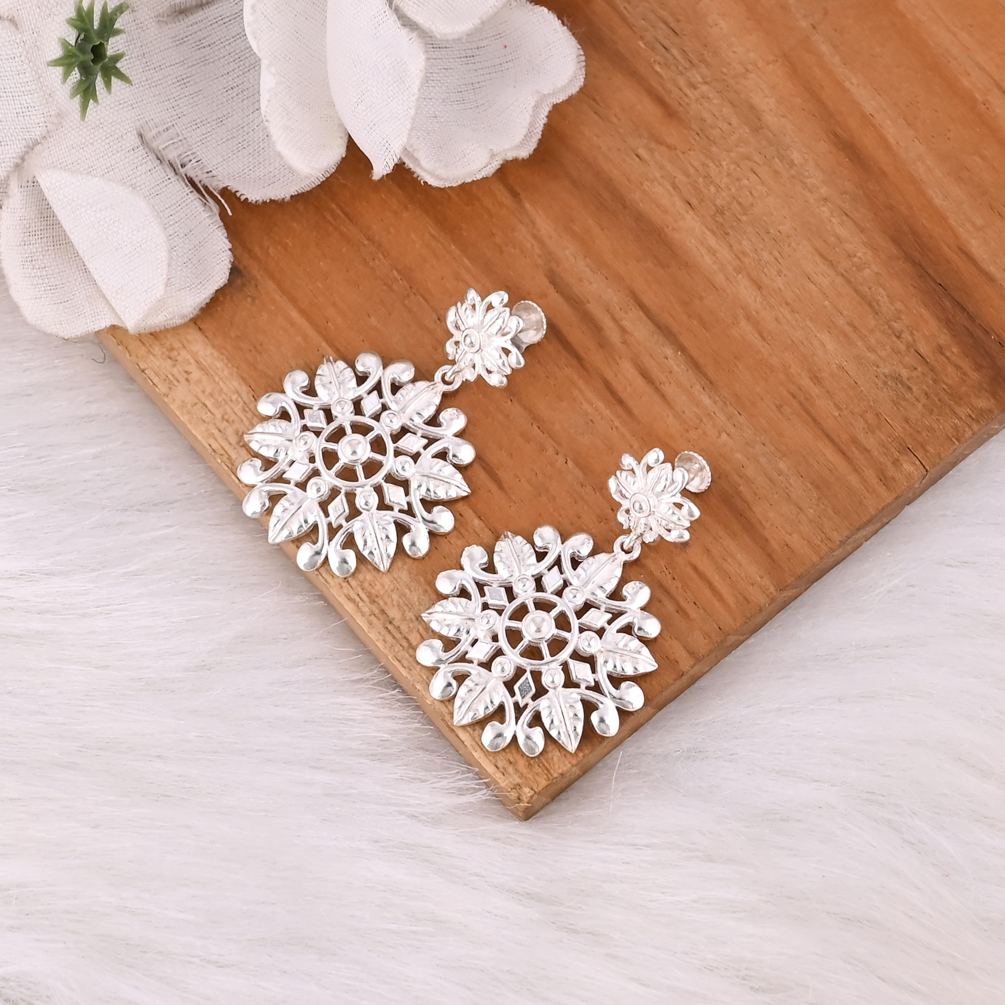 925 Sterling Silver Dangle Drop Earrings Handmade Designer Fashion Earrings For Women Girls Fine Dangle Style Bulk Product