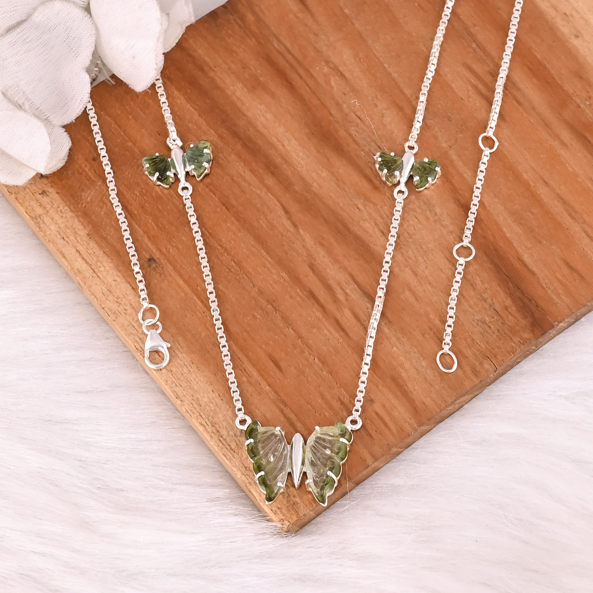 New Trending 925 Silver Natural Bio Tourmaline Gemstone Pendant Necklace For Women Custom Design Jewelry Supplier