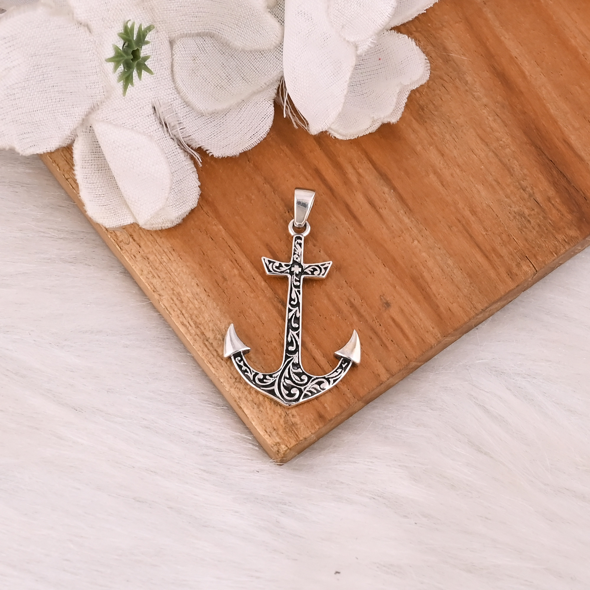 Charms Heart Anchor 925 Sterling Silver Pendants Antique Jewelry Making DIY Handmade Craft Unique Gift For Her