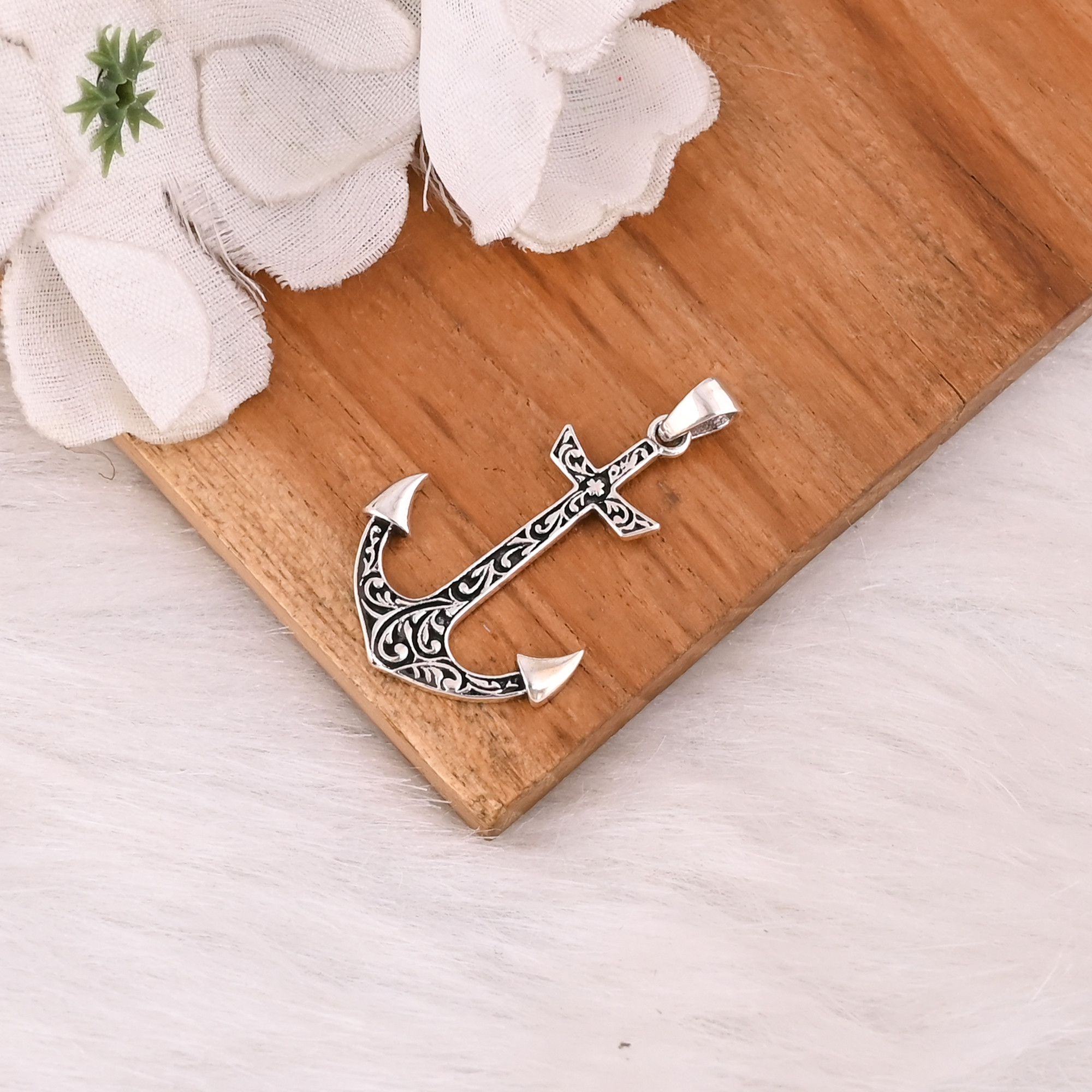 Charms Heart Anchor 925 Sterling Silver Pendants Antique Jewelry Making DIY Handmade Craft Unique Gift For Her