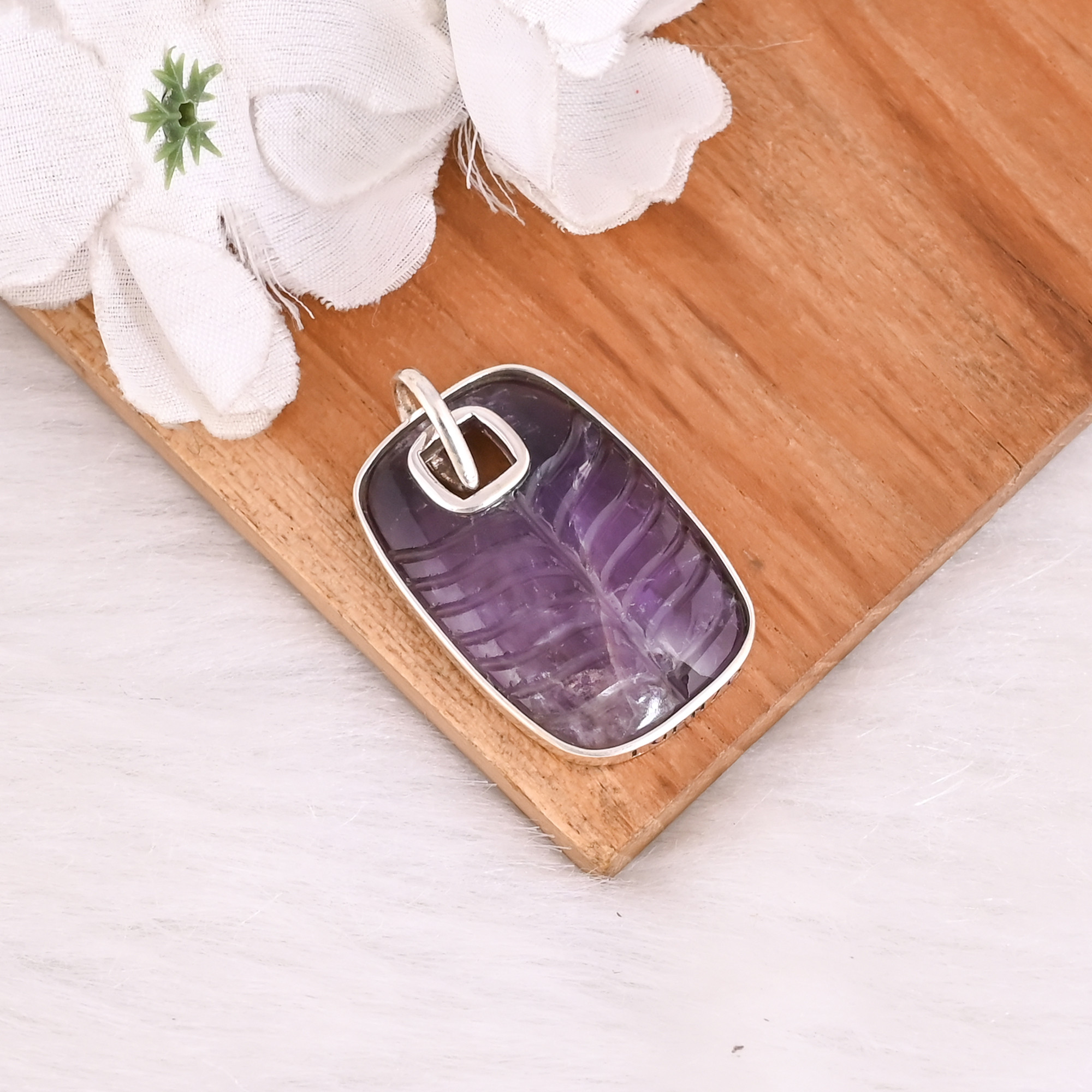 925 Sterling Silver Natural Amethyst Gemstone Pendant Antique Silver Jewelry Direct Supplier For Weddings Fine Pendants Charms
