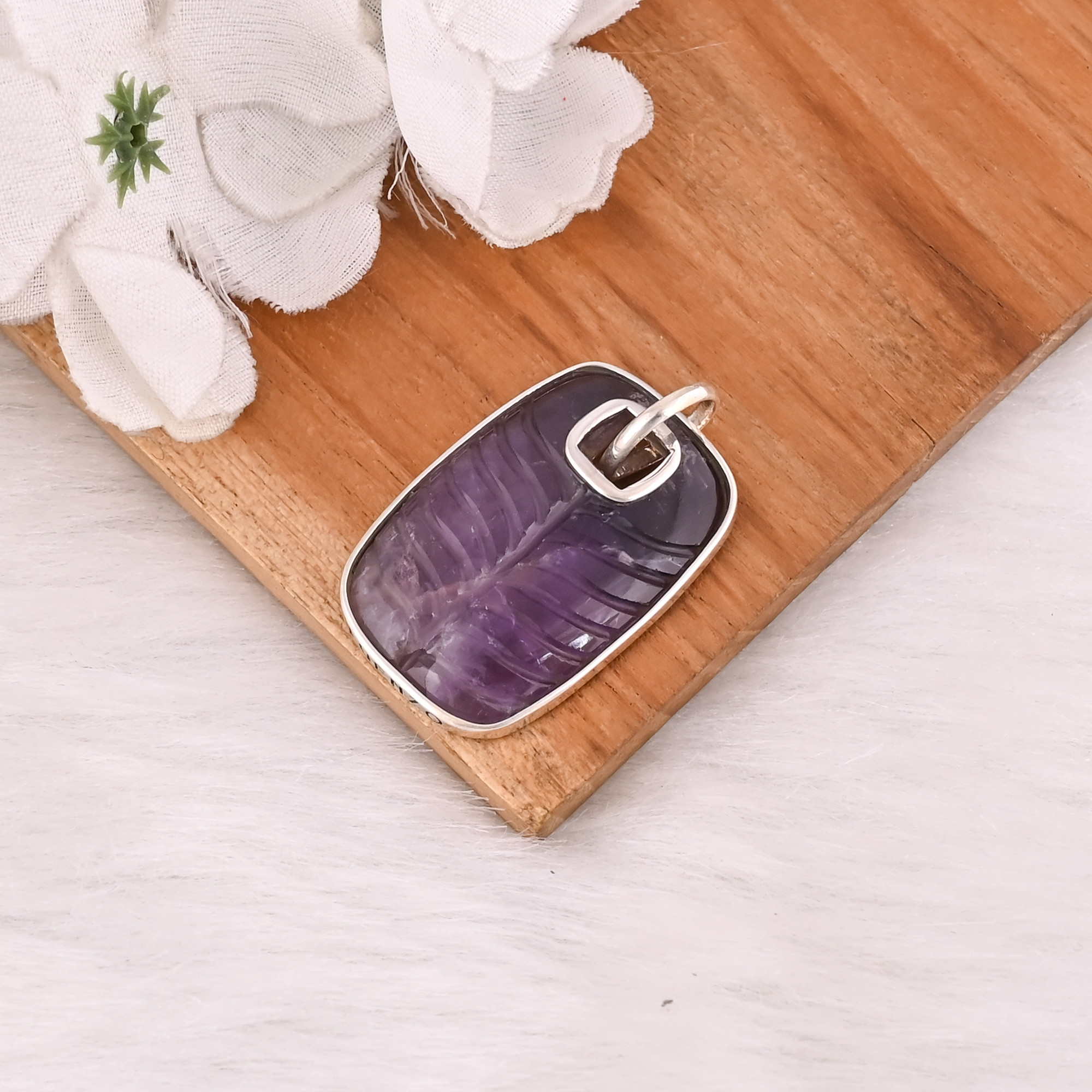 925 Sterling Silver Natural Amethyst Gemstone Pendant Antique Silver Jewelry Direct Supplier For Weddings Fine Pendants Charms