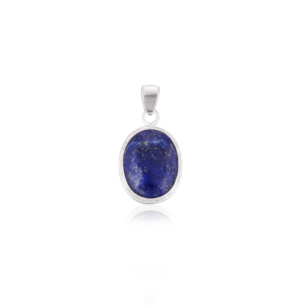 Image of Pendant Jewelry Lapis Gemstone 925 Stamp Silver Women Wholesale Pendant 925 Sterling Silver Fine Jewelry Pendant