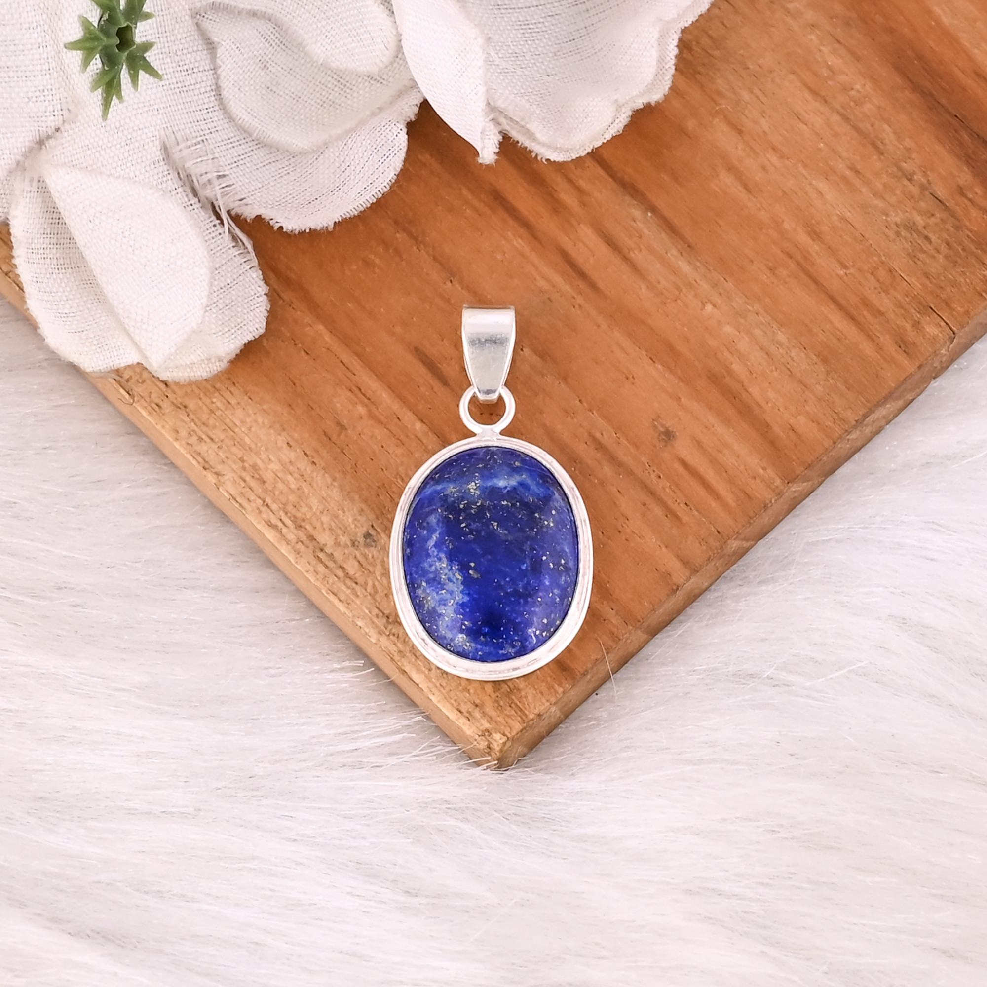 Pendant Jewelry Lapis Gemstone 925 Stamp Silver Women Wholesale Pendant 925 Sterling Silver Fine Jewelry Pendant