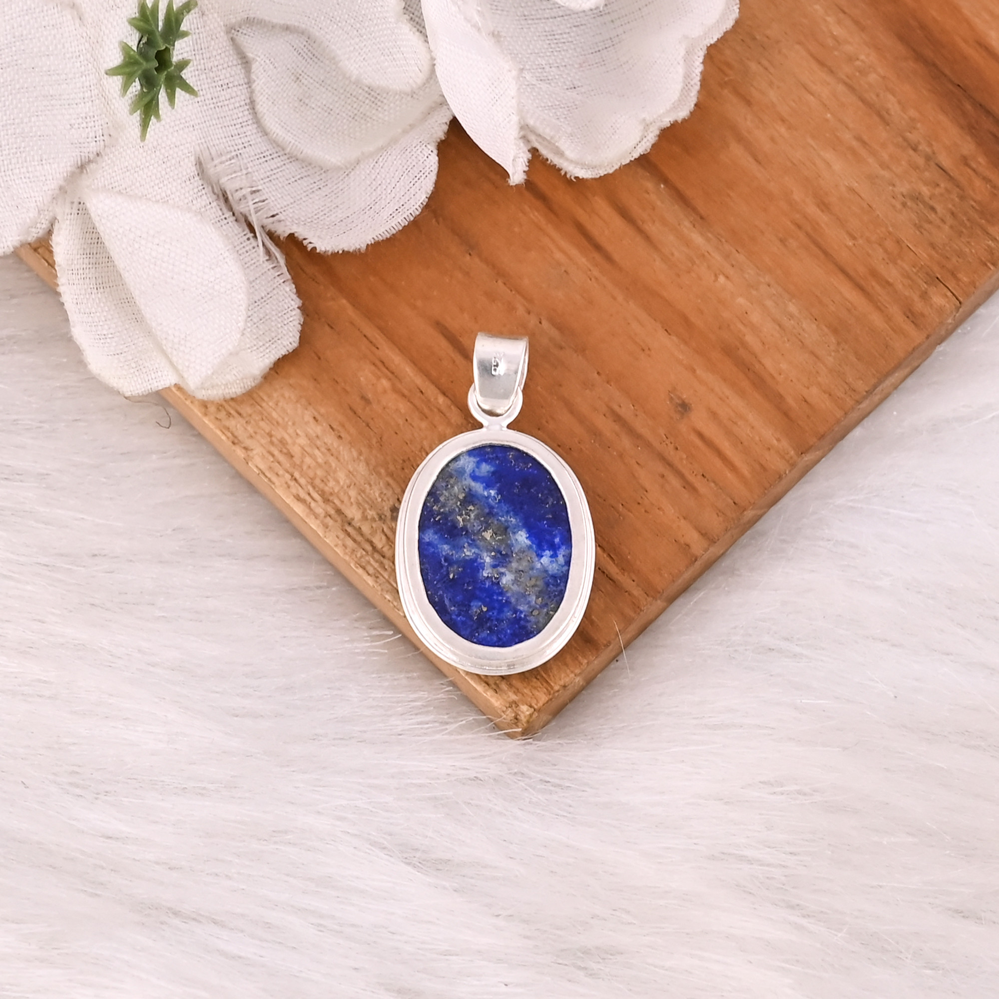 Pendant Jewelry Lapis Gemstone 925 Stamp Silver Women Wholesale Pendant 925 Sterling Silver Fine Jewelry Pendant