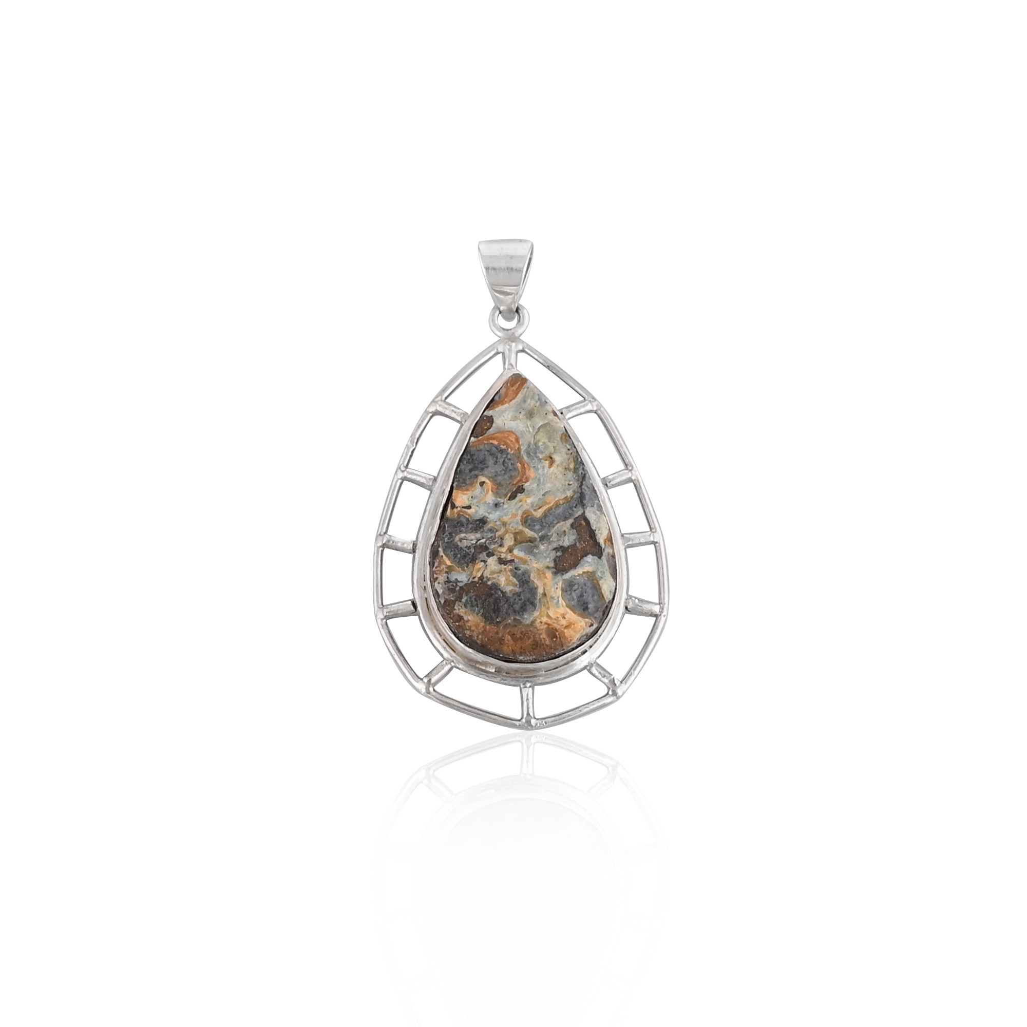 Boulder Opal Raw Gemstone Pendant Handmade 925 Sterling Silver Classic Vintage Indian Wedding Fashion Jewelry Necklace