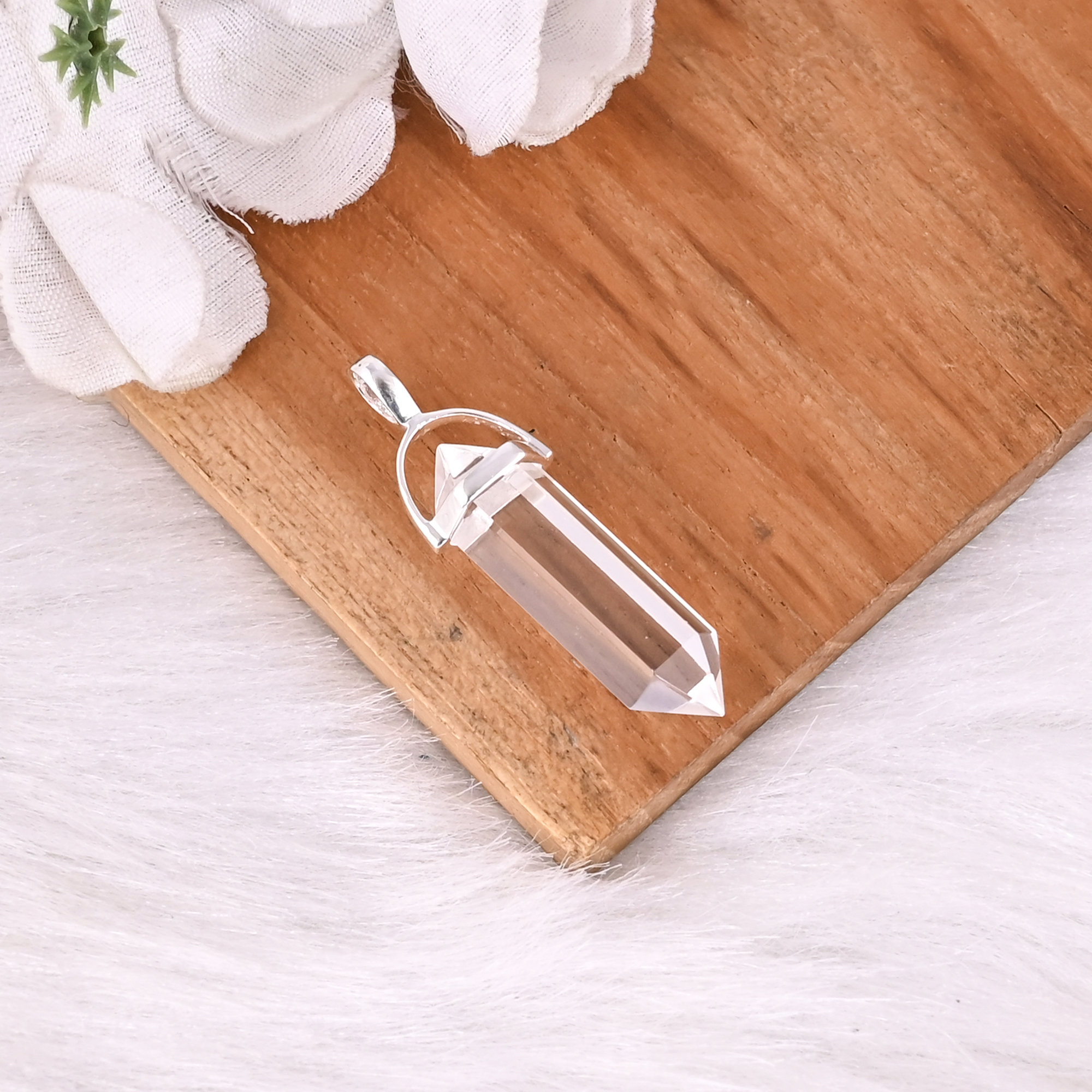 Crystal Gemstone 925 Sterling Silver Pretty Pendant Gorgeous Pendant Fashionable Pendant for Gift  Party for Unisex