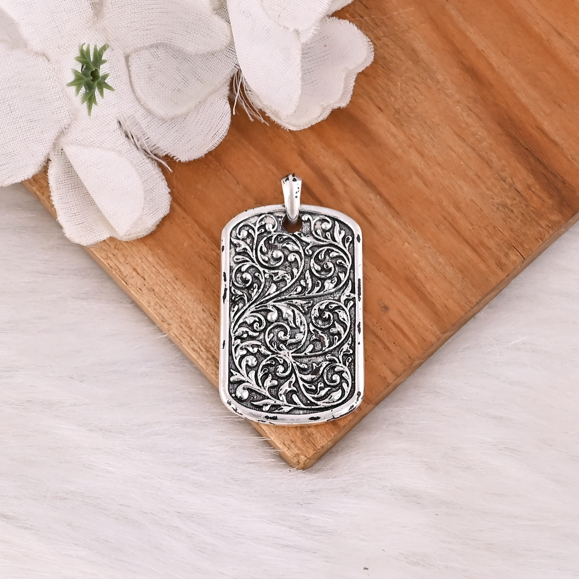 High Quality Boho Oxidized Pendant Jewelry Wholesale 925 Sterling Silver Classic Pendant Charm Jewelry