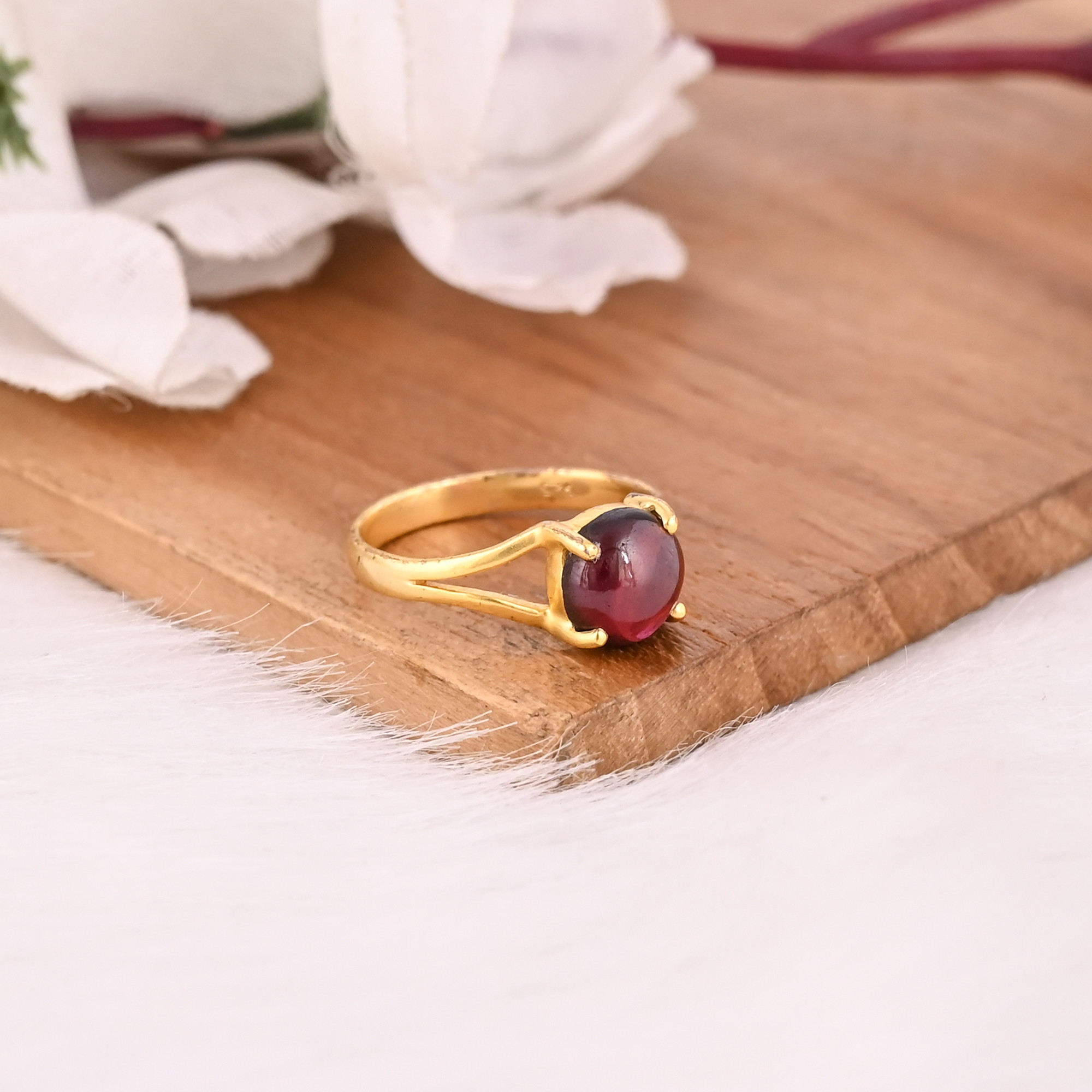 Womens Ring Natural Mozambique Garnet Gemstone January Birthstone Anniversary Stackable Ring Jewelry 925 Sterling Silver Ring 50 pcs moq