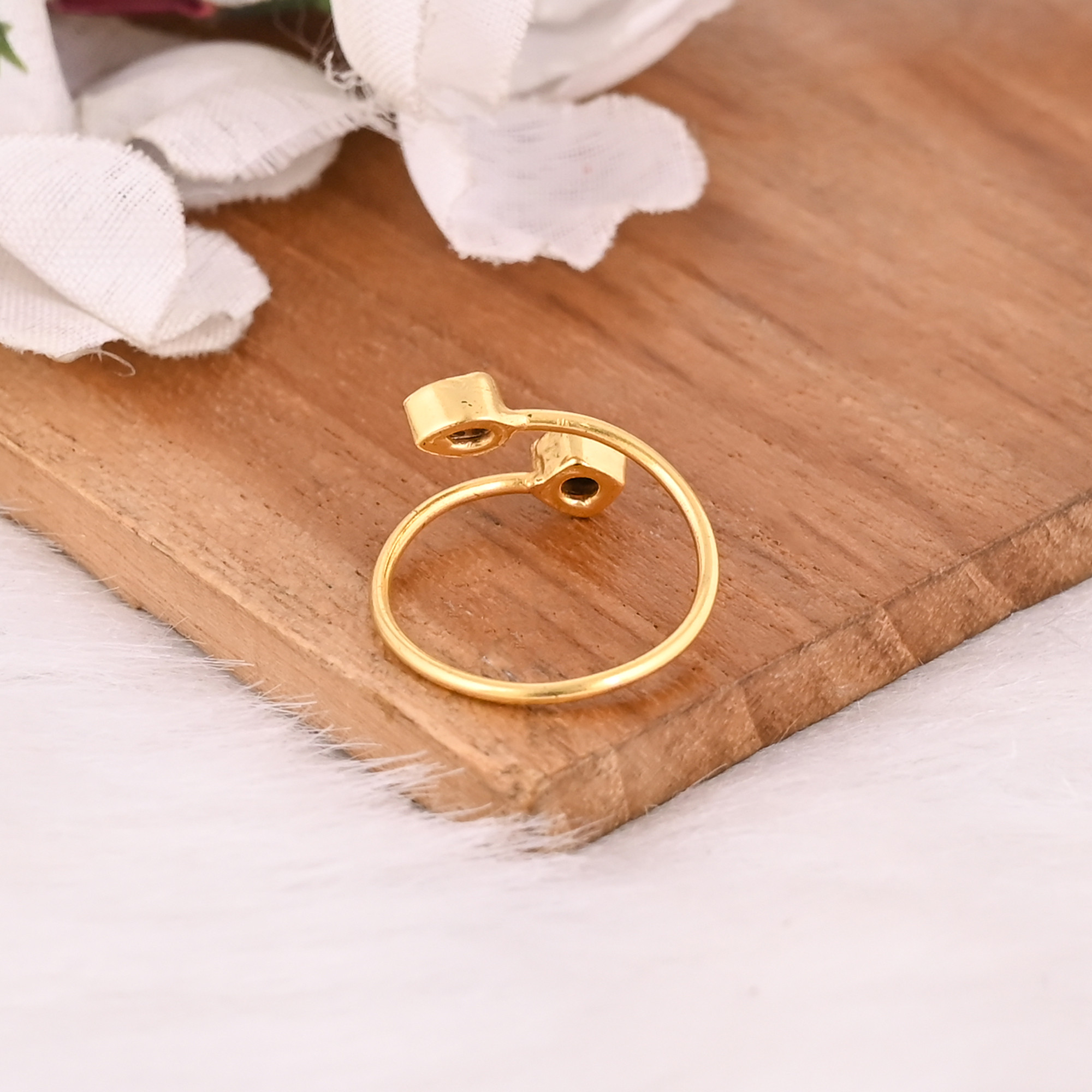 Best Selling 925 Sterling Silver Stackable Ring Mozambique Garnet Gemstone Gold Plated Jewelry Accessories Wholesale Finger Use