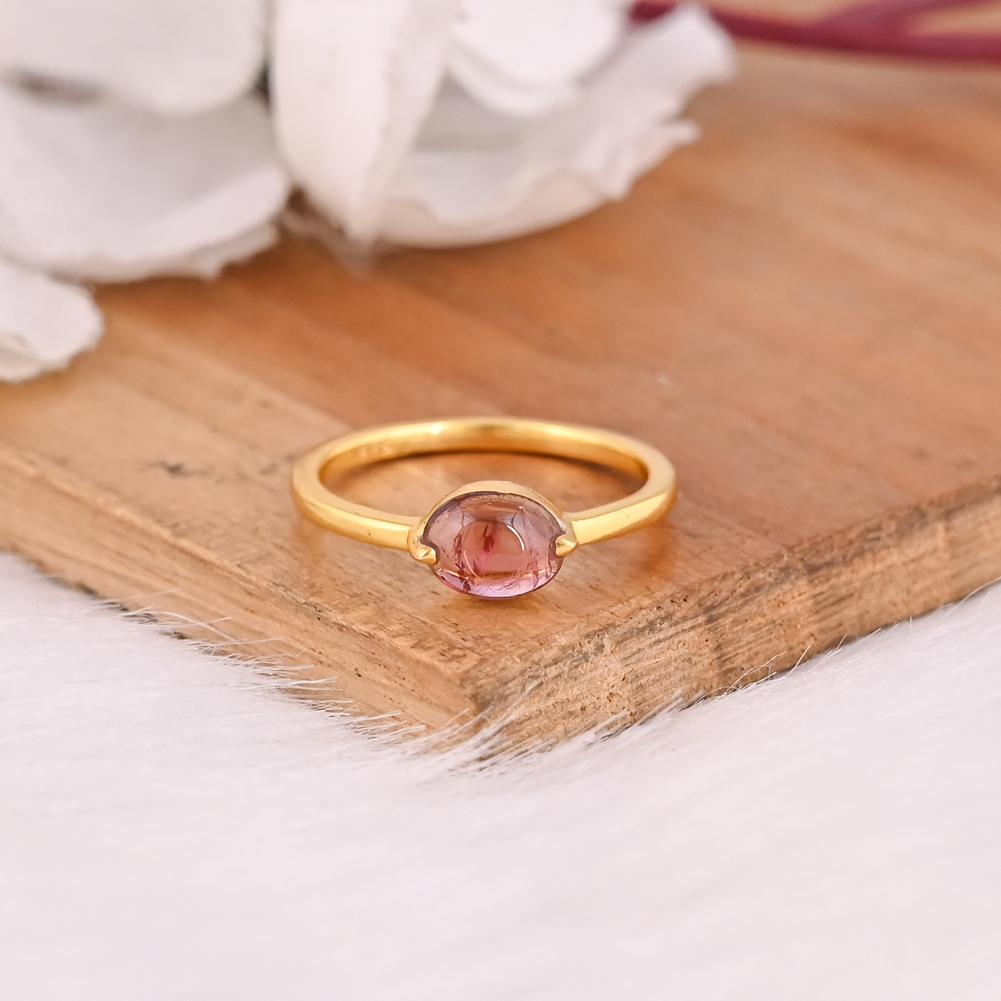 Trending Original 925 Sterling Silver Ring With Tourmaline Gemstone Designer Party Jewelry Wholesale Factory Price