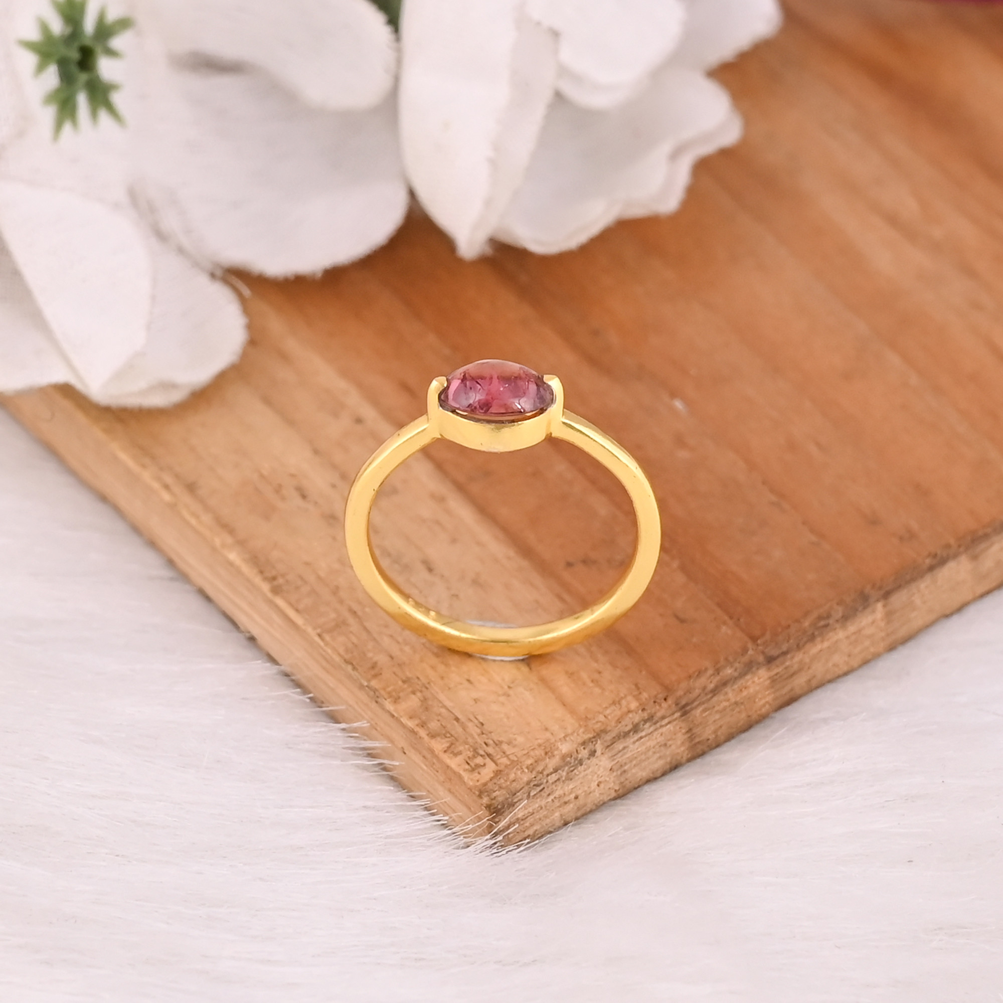 Trending Original 925 Sterling Silver Ring With Tourmaline Gemstone Designer Party Jewelry Wholesale Factory Price