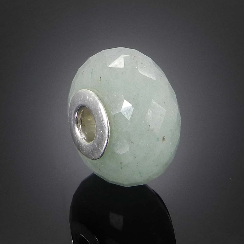 Syn Blue Mojave Turquoise big hole gemstone silver core beads for Jewelry