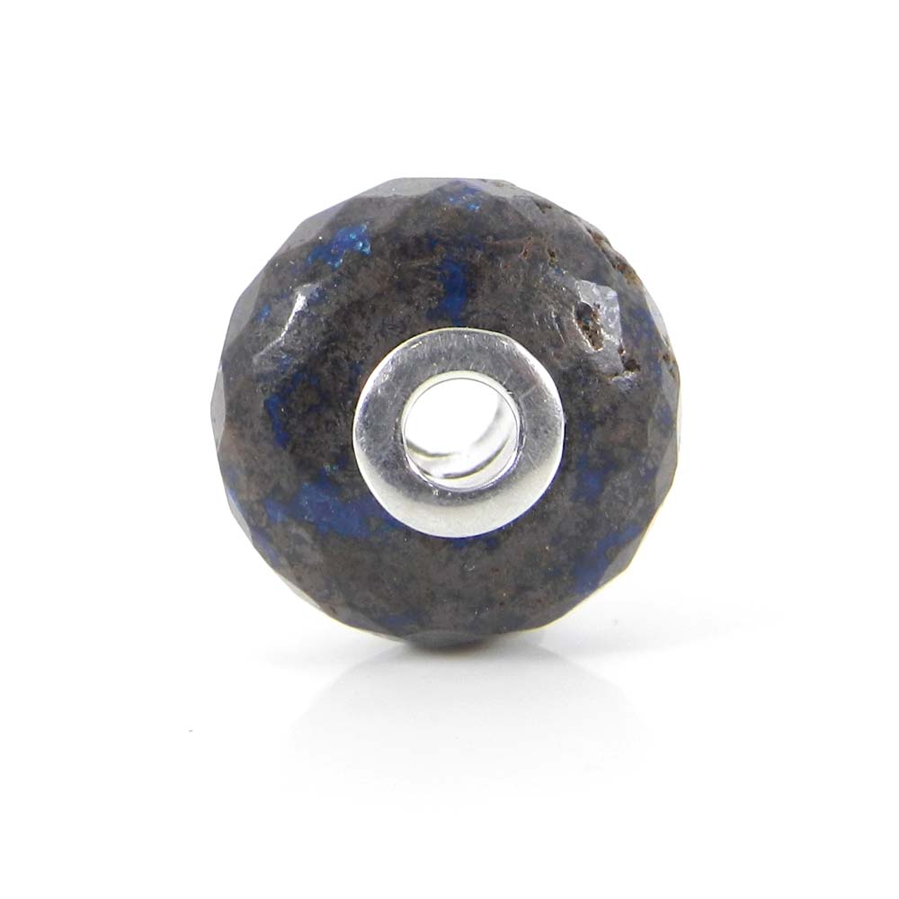 Syn Blue Mojave Turquoise big hole gemstone silver core beads for Jewelry