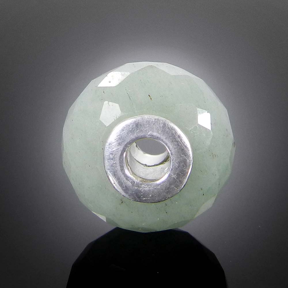 Syn Blue Mojave Turquoise big hole gemstone silver core beads for Jewelry