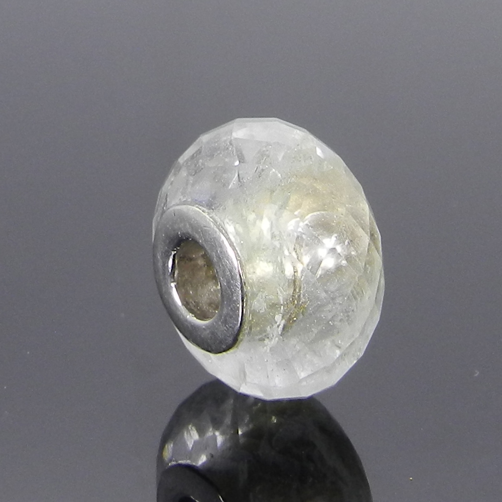 Syn Golden Rutile big hole gemstone silver core beads for bracelet making