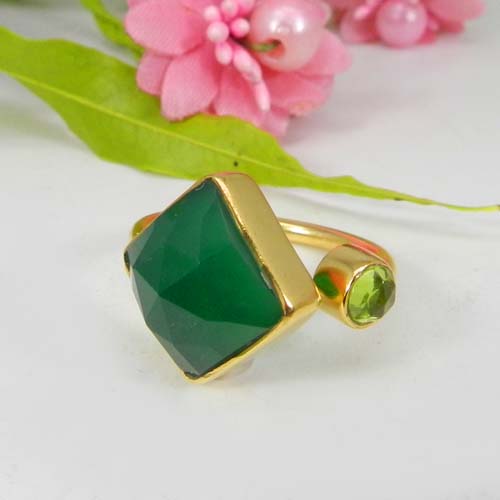 Trendy Collection Natural Rose Quartz Hydro amp Fuchsia Chalcedony Gemstone Ring Solid 925 Sterling Silver Ring Wedding Ring Vermeil Adjustable Ring